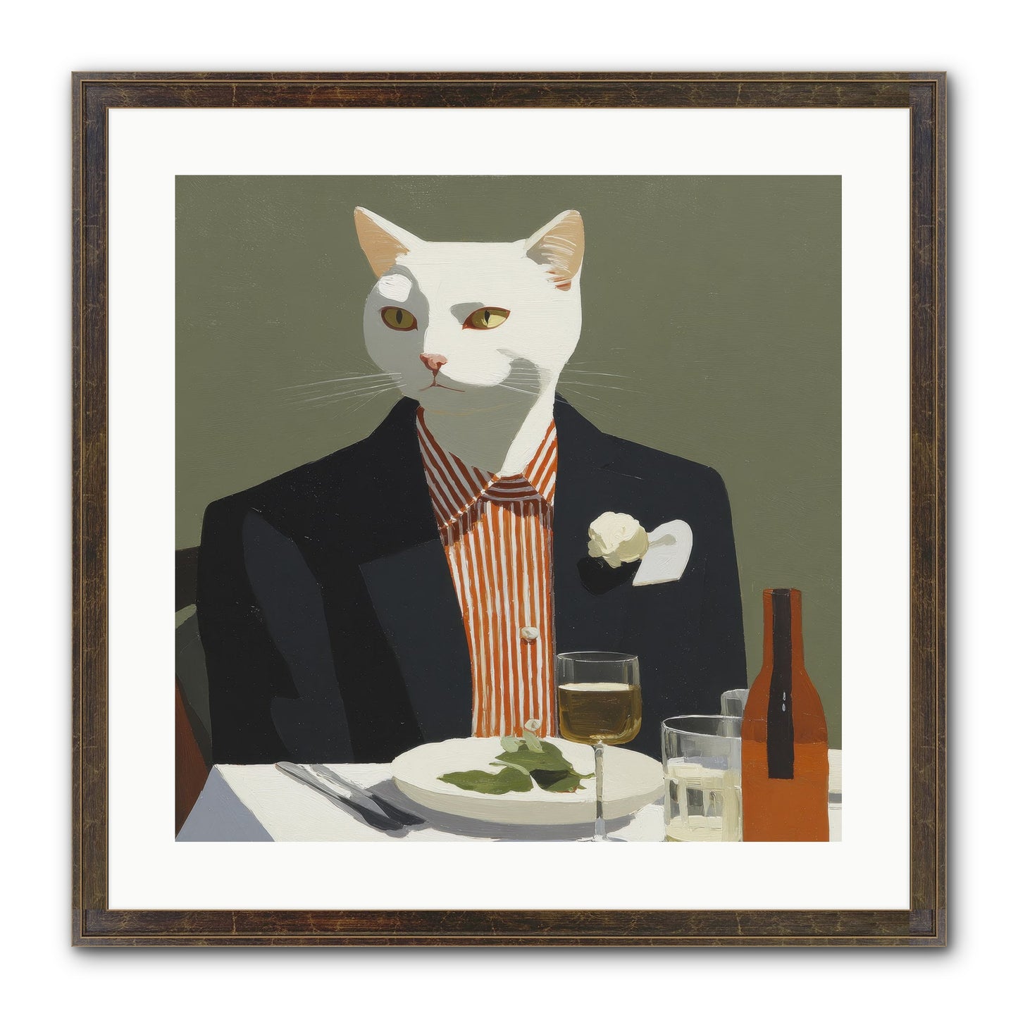 Manners Made The Moment Framed Print - Slimwoods Black/Gold 20x20