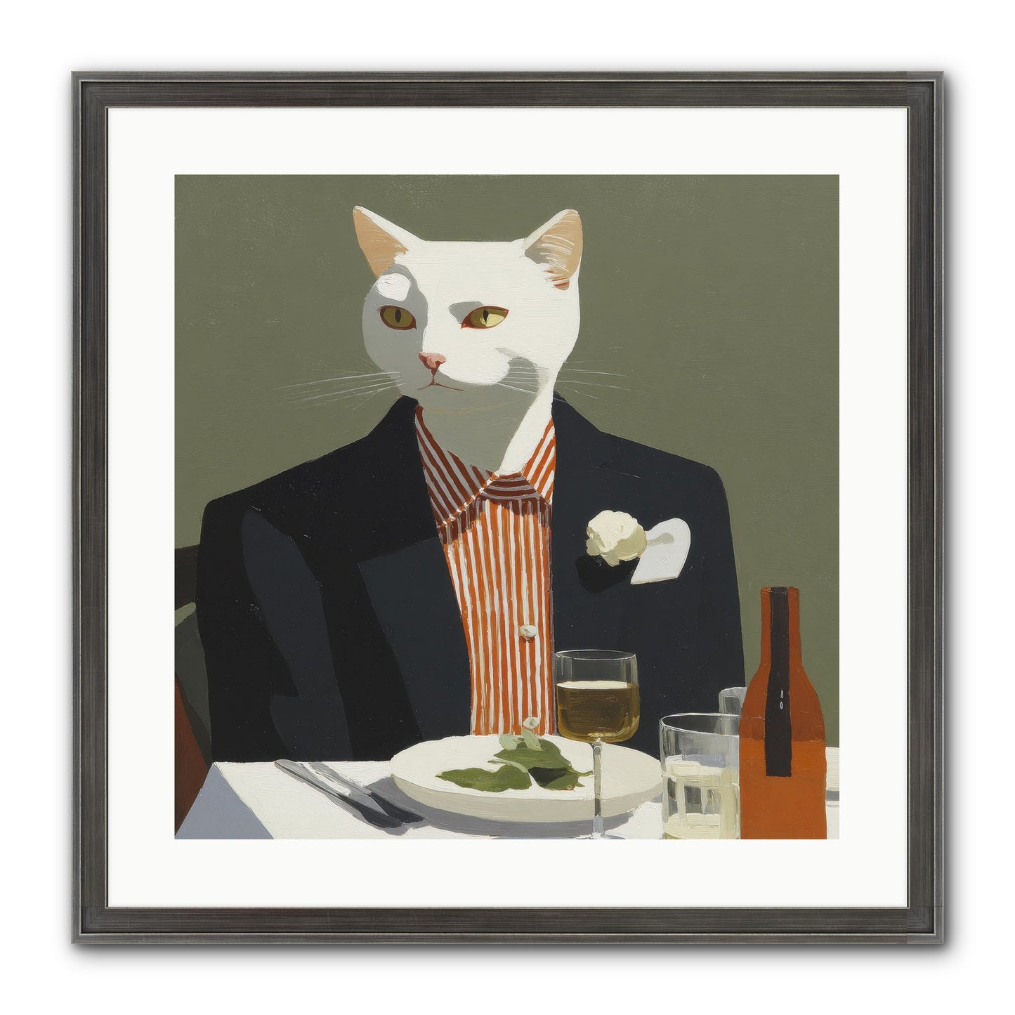 Manners Made The Moment Framed Print - Slimwoods Black/Silver 20x20