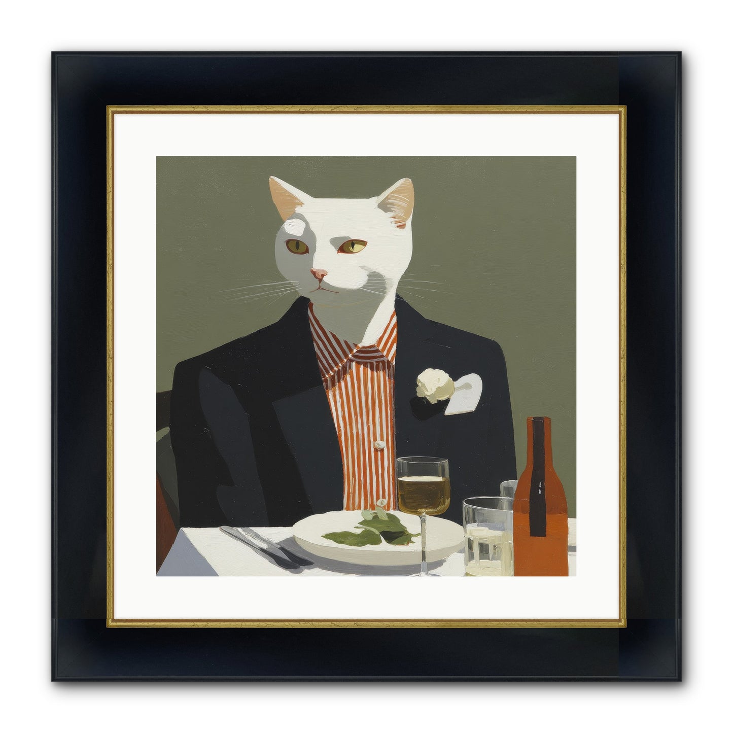 Manners Made The Moment Framed Print - Wide Black w/Gold 20x20