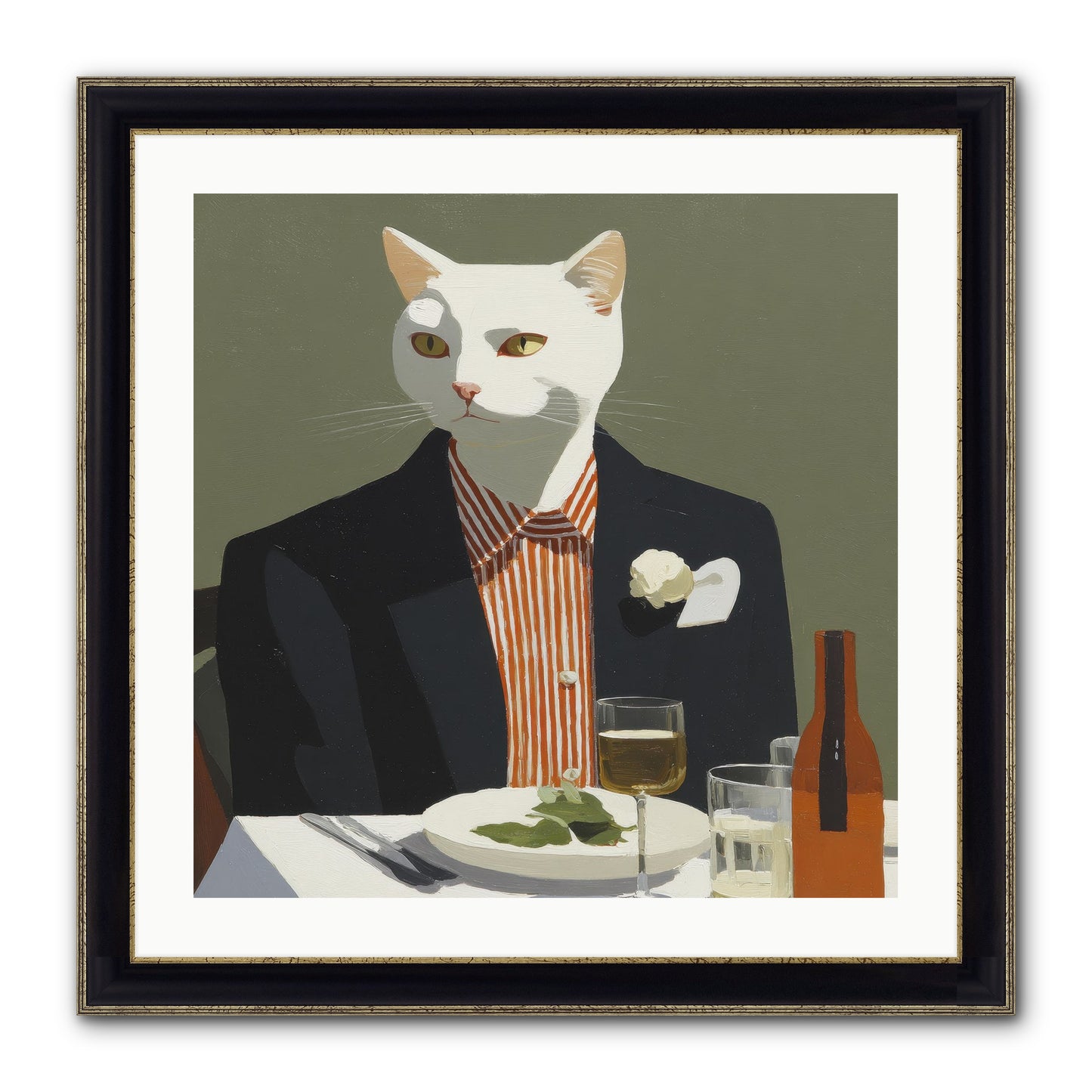 Manners Made The Moment Framed Print - Black & Gold 24x24