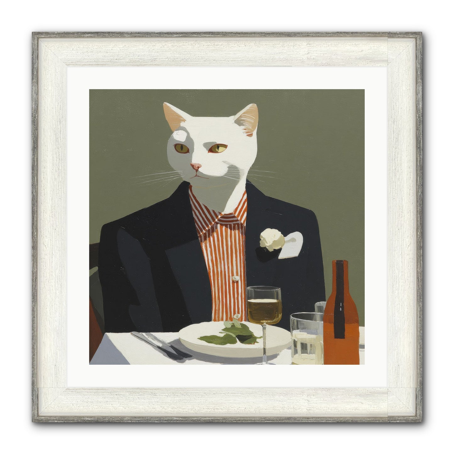 Manners Made The Moment Framed Print - Driftwood White 24x24