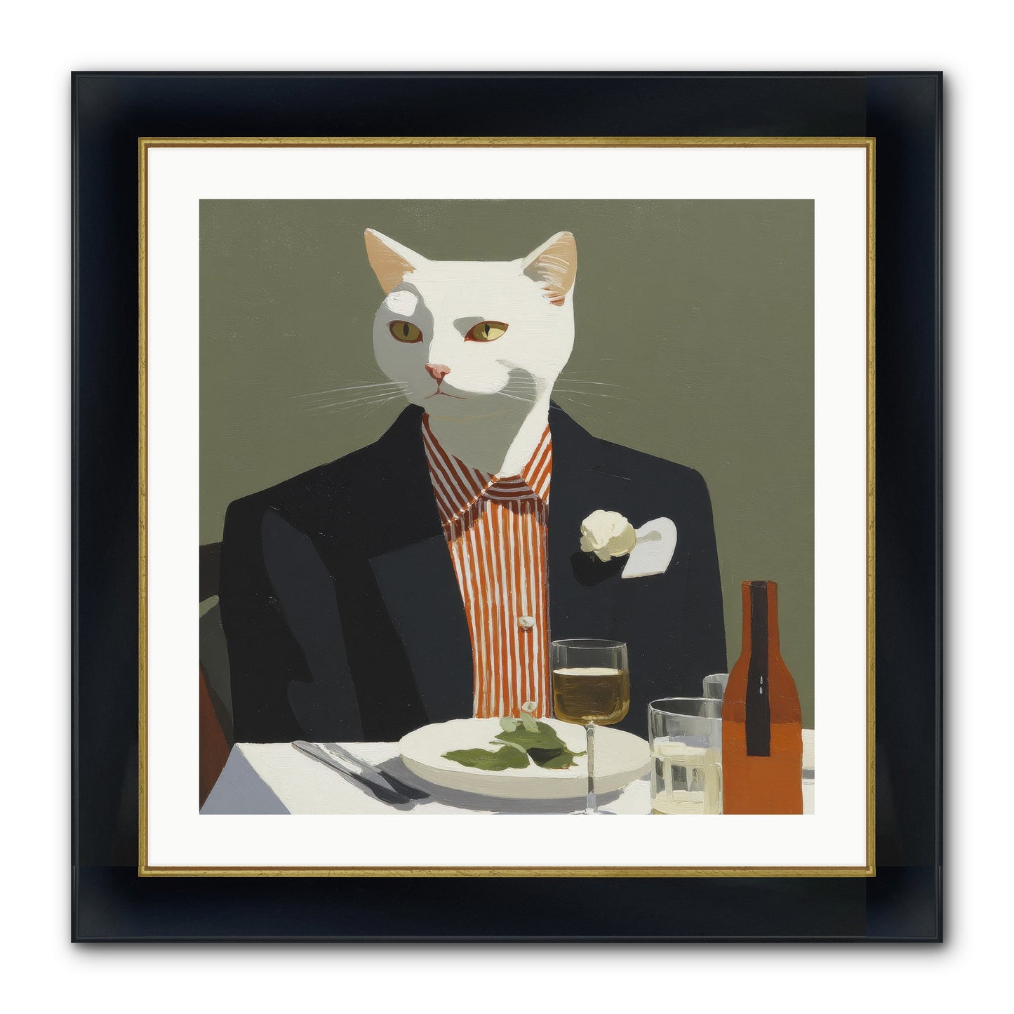 Manners Made The Moment Framed Print - Wide Black w/Gold 24x24