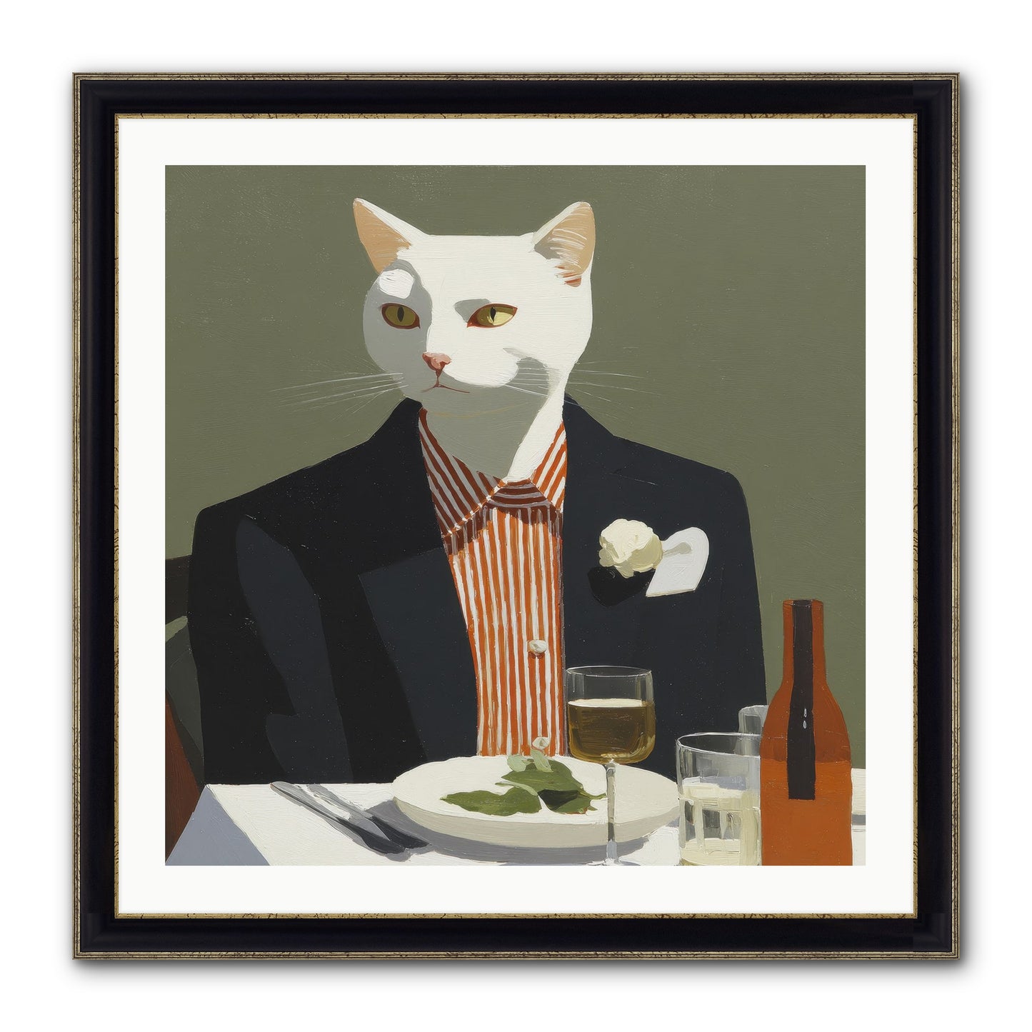 Manners Made The Moment Framed Print - Black & Gold 30x30