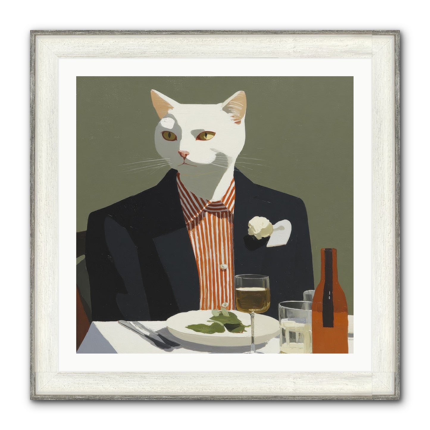 Manners Made The Moment Framed Print - Driftwood White 30x30