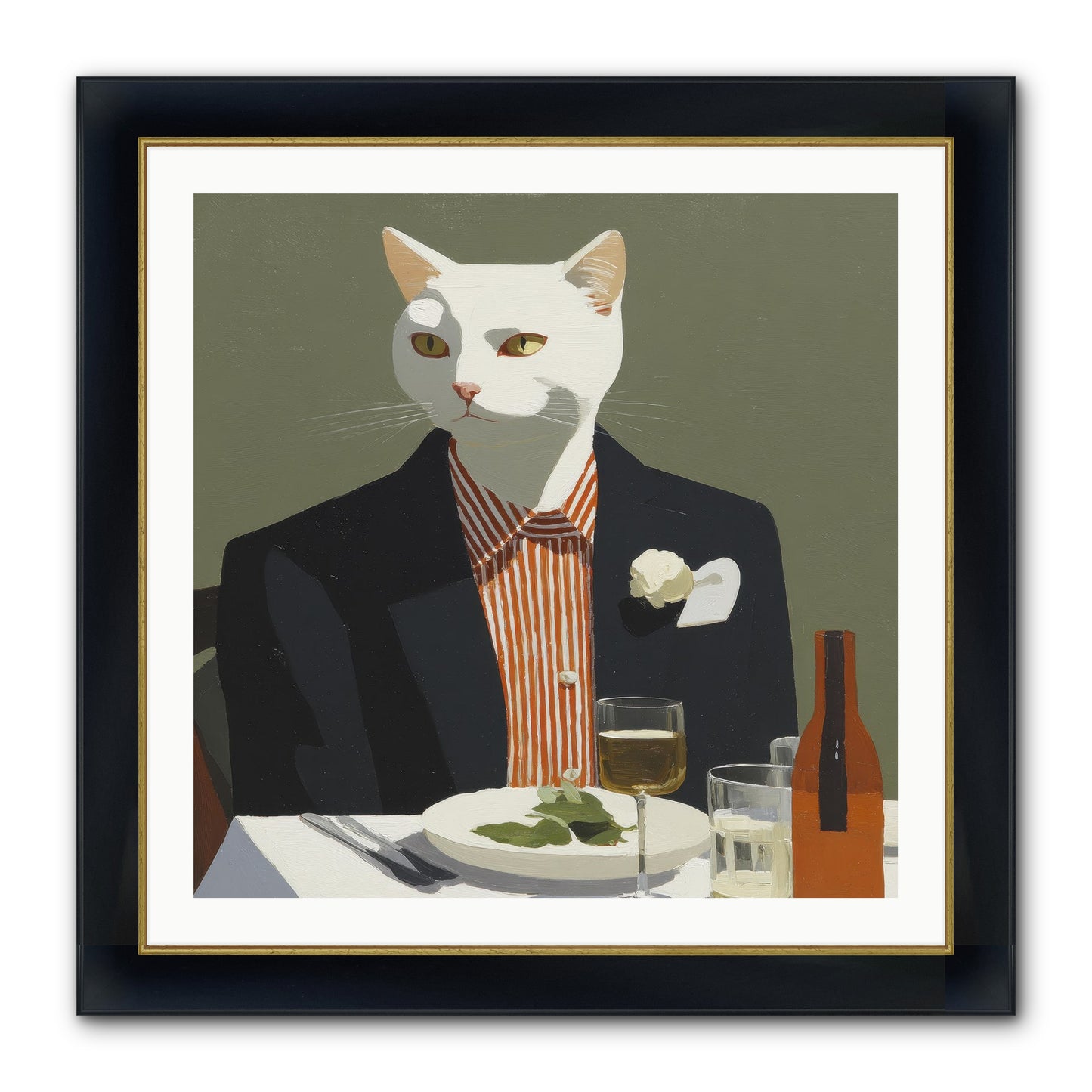 Manners Made The Moment Framed Print - Wide Black w/Gold 30x30