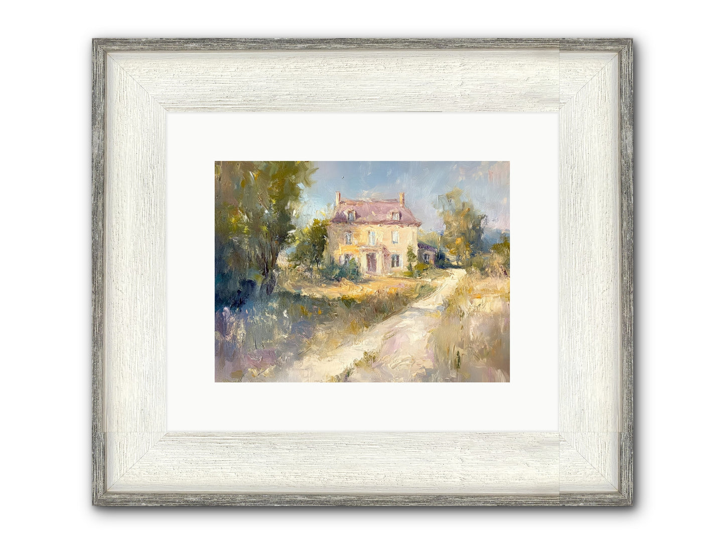 Manor In Médoc Framed Print - Driftwood White 12x9