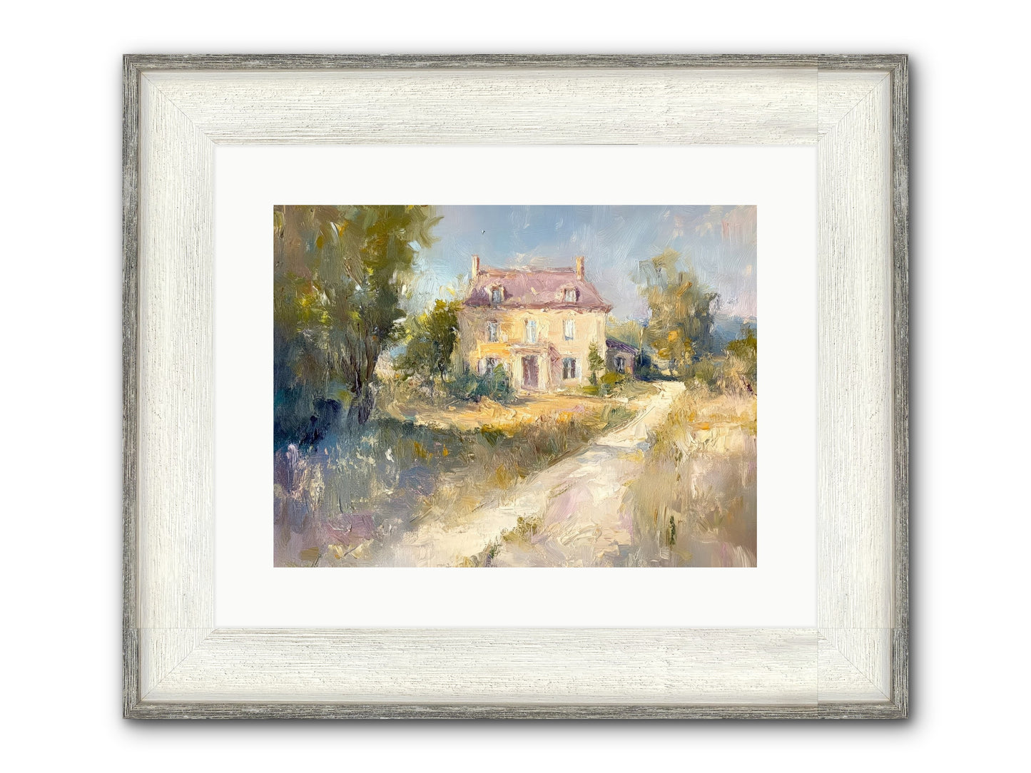 Manor In Médoc Framed Print - Driftwood White 16x12