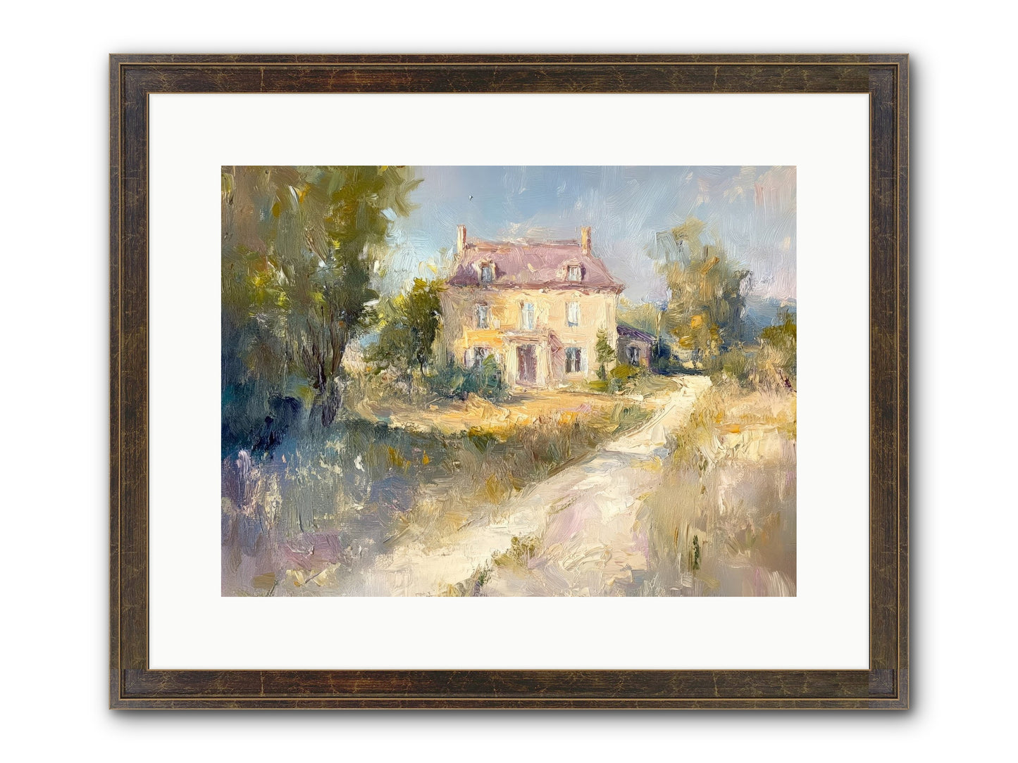 Manor In Médoc Framed Print - Slimwoods Black/Gold 16x12