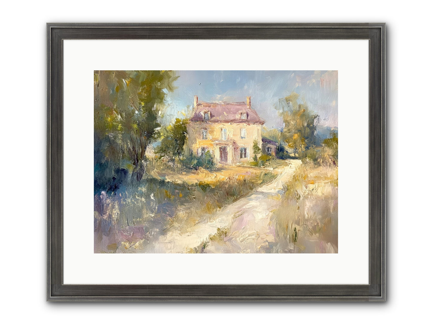 Manor In Médoc Framed Print - Slimwoods Black/Silver 16x12