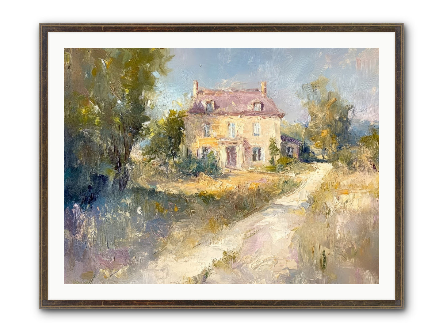 Manor In Médoc Framed Print - Slimwoods Black/Gold 40x30