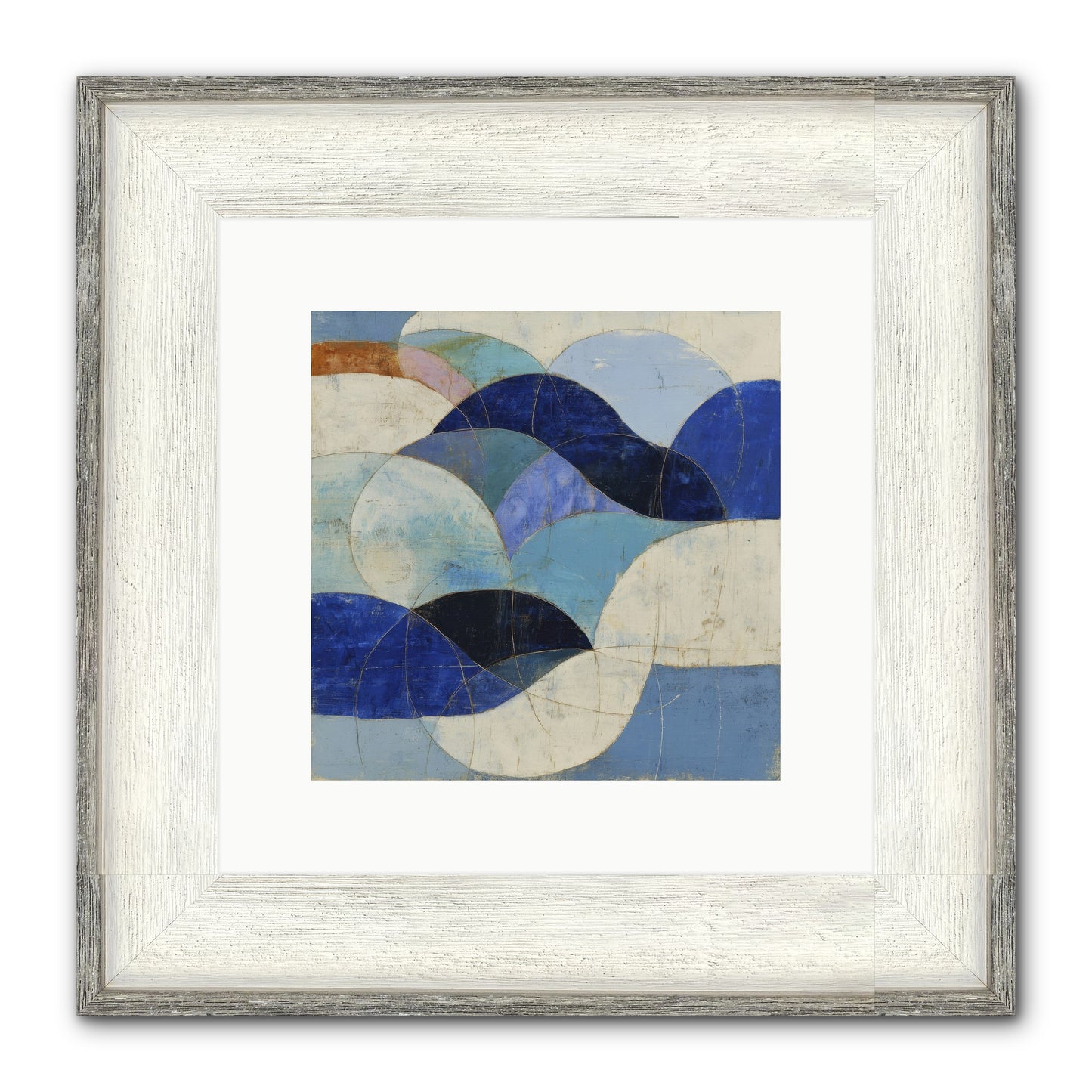 Marble Rift Framed Print - Driftwood White 10x10