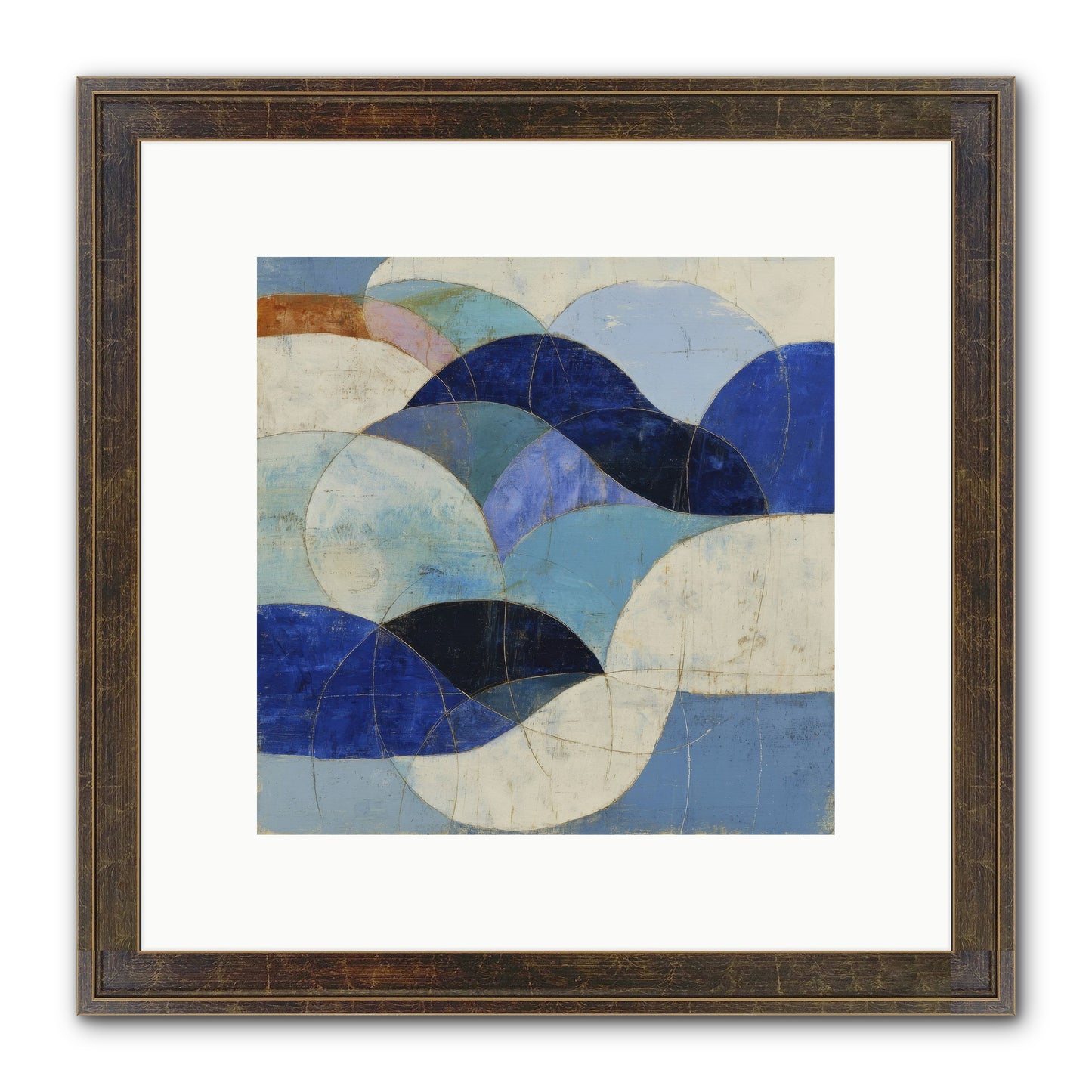 Marble Rift Framed Print - Slimwoods Black/Gold 10x10