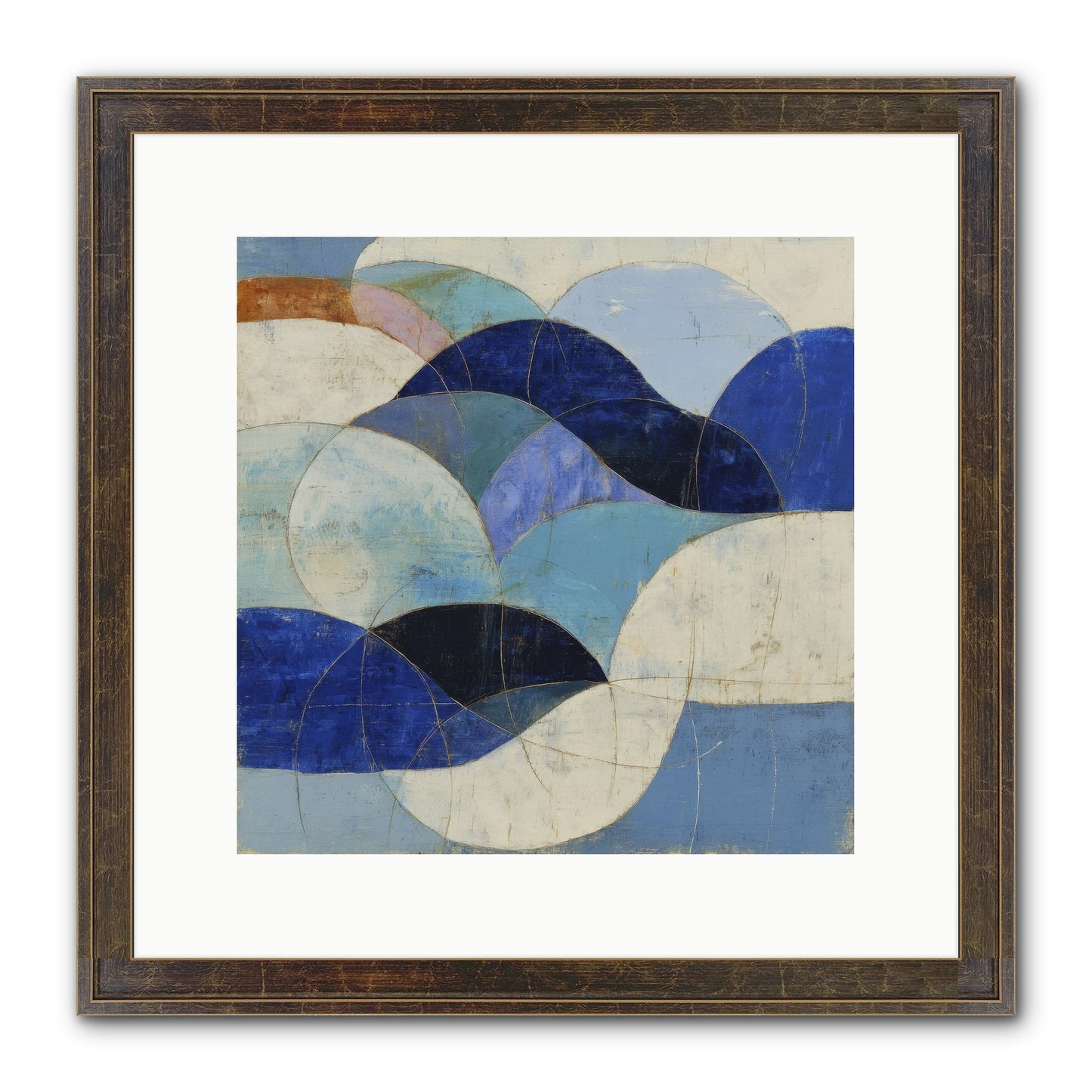 Marble Rift Framed Print - Slimwoods Black/Gold 12x12