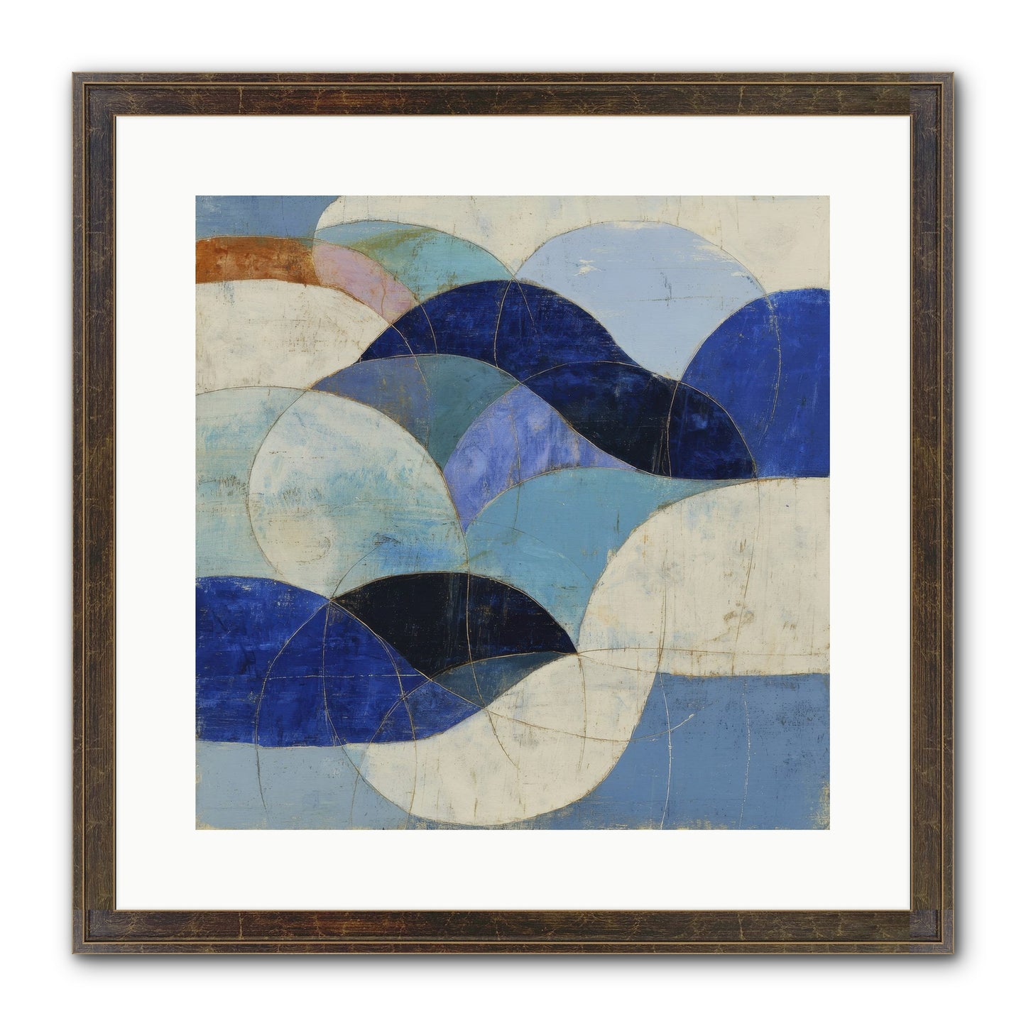 Marble Rift Framed Print - Slimwoods Black/Gold 16x16