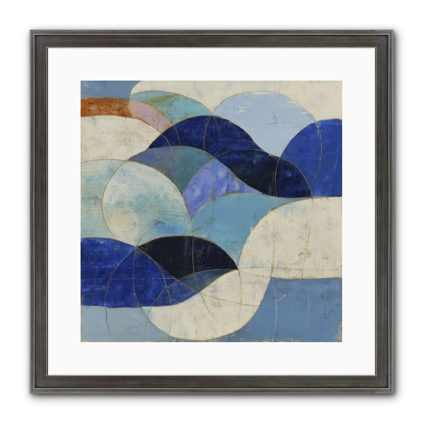 Marble Rift Framed Print - Slimwoods Black/Silver 16x16