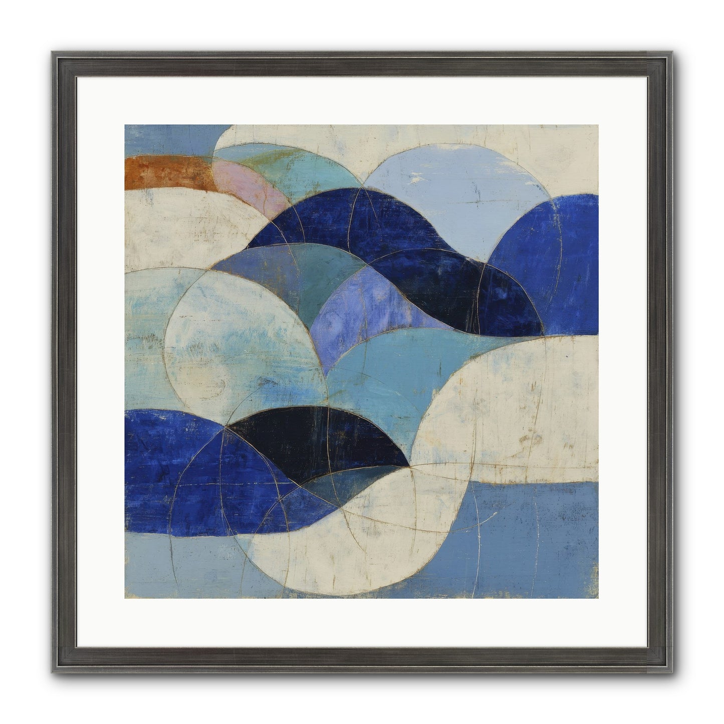 Marble Rift Framed Print - Slimwoods Black/Silver 20x20