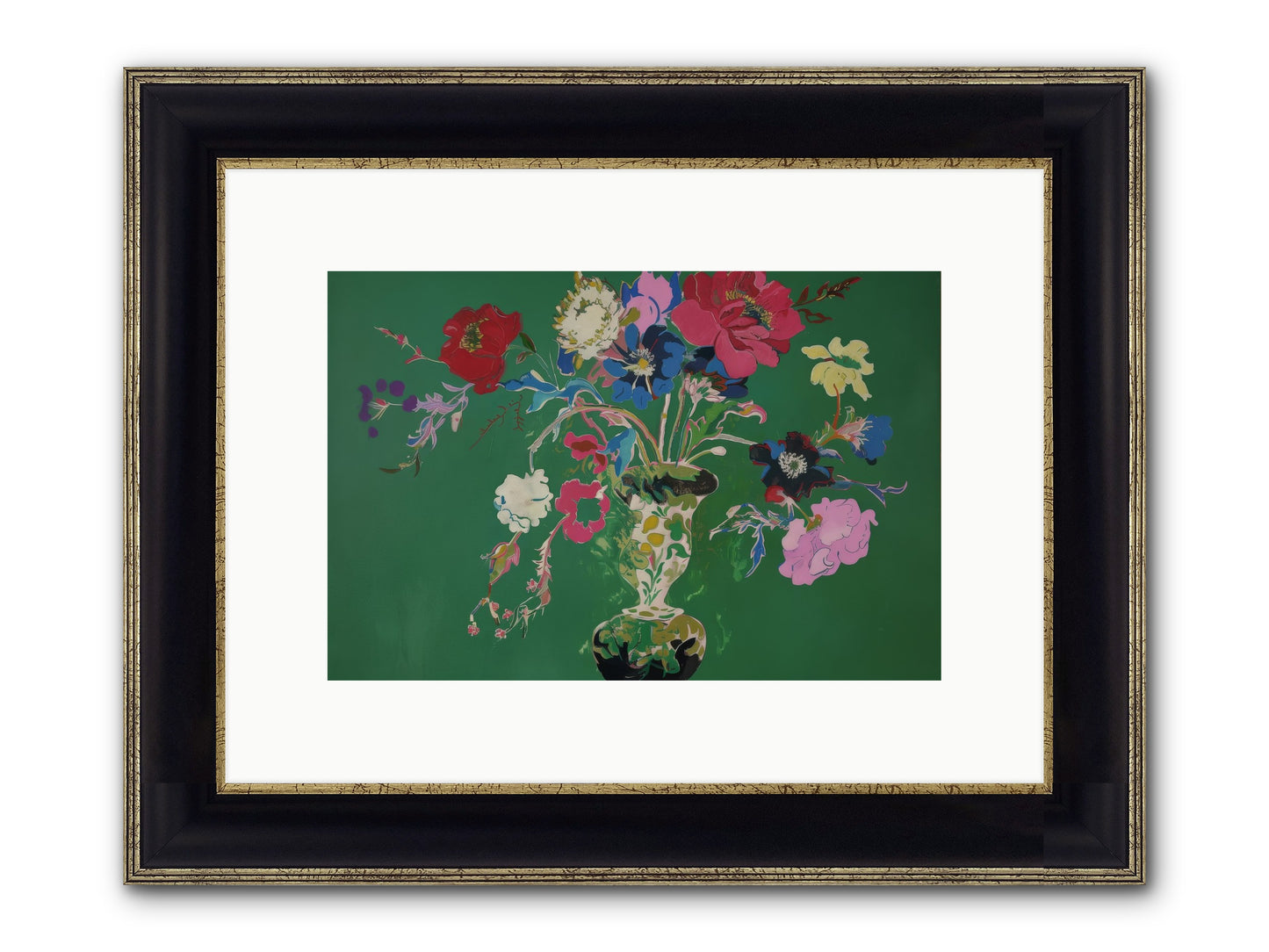 Margate Framed Print - Black & Gold 12x8