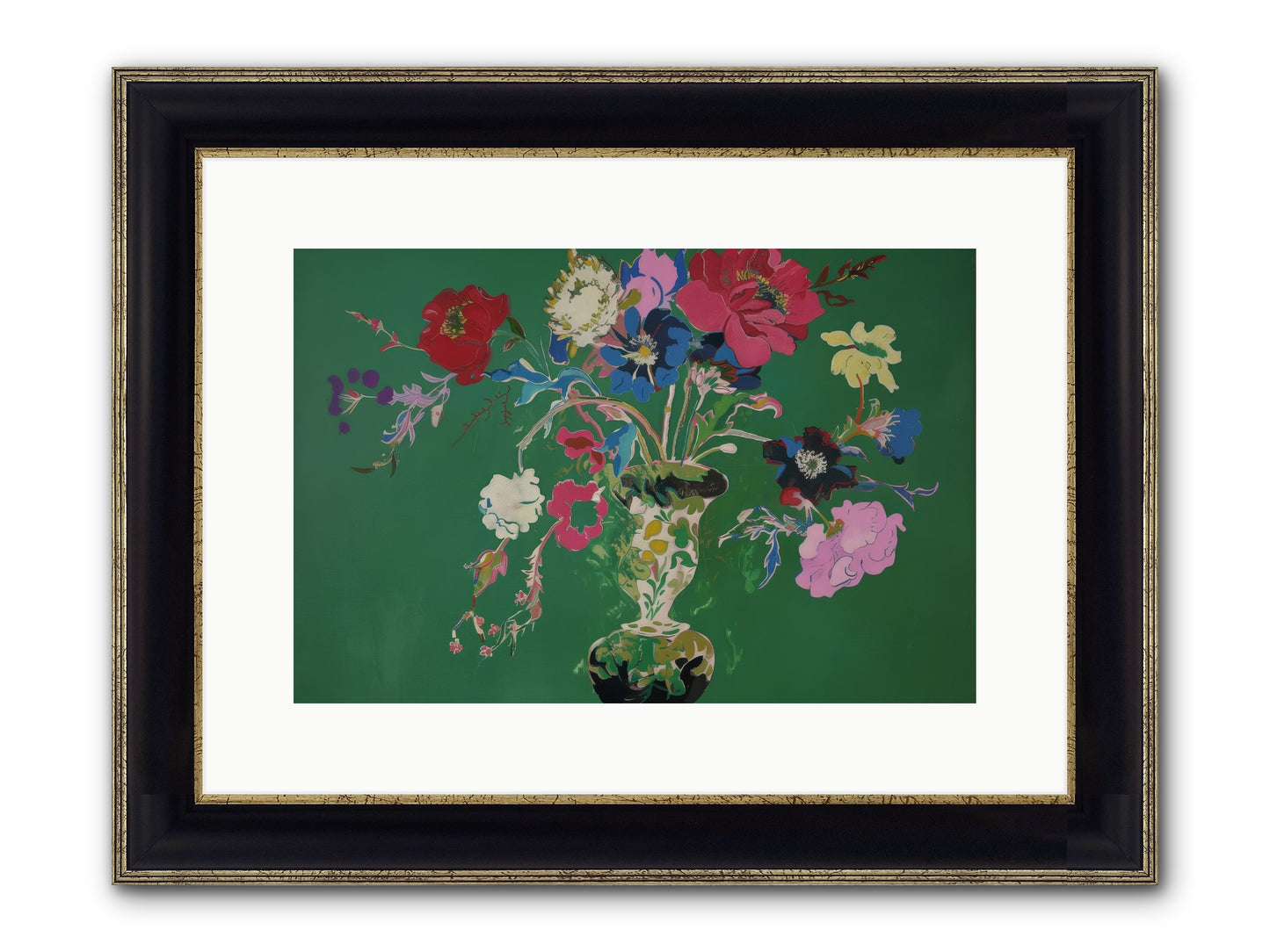 Margate Framed Print - Black & Gold 15x10