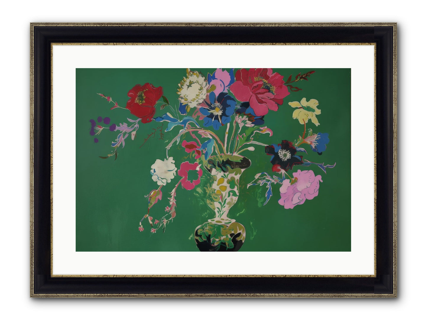 Margate Framed Print - Black & Gold 24x16
