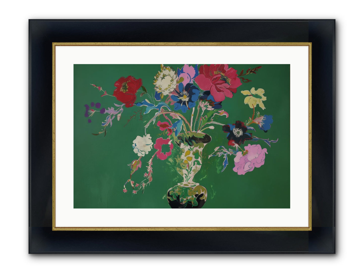 Margate Framed Print - Wide Black w/Gold 24x16