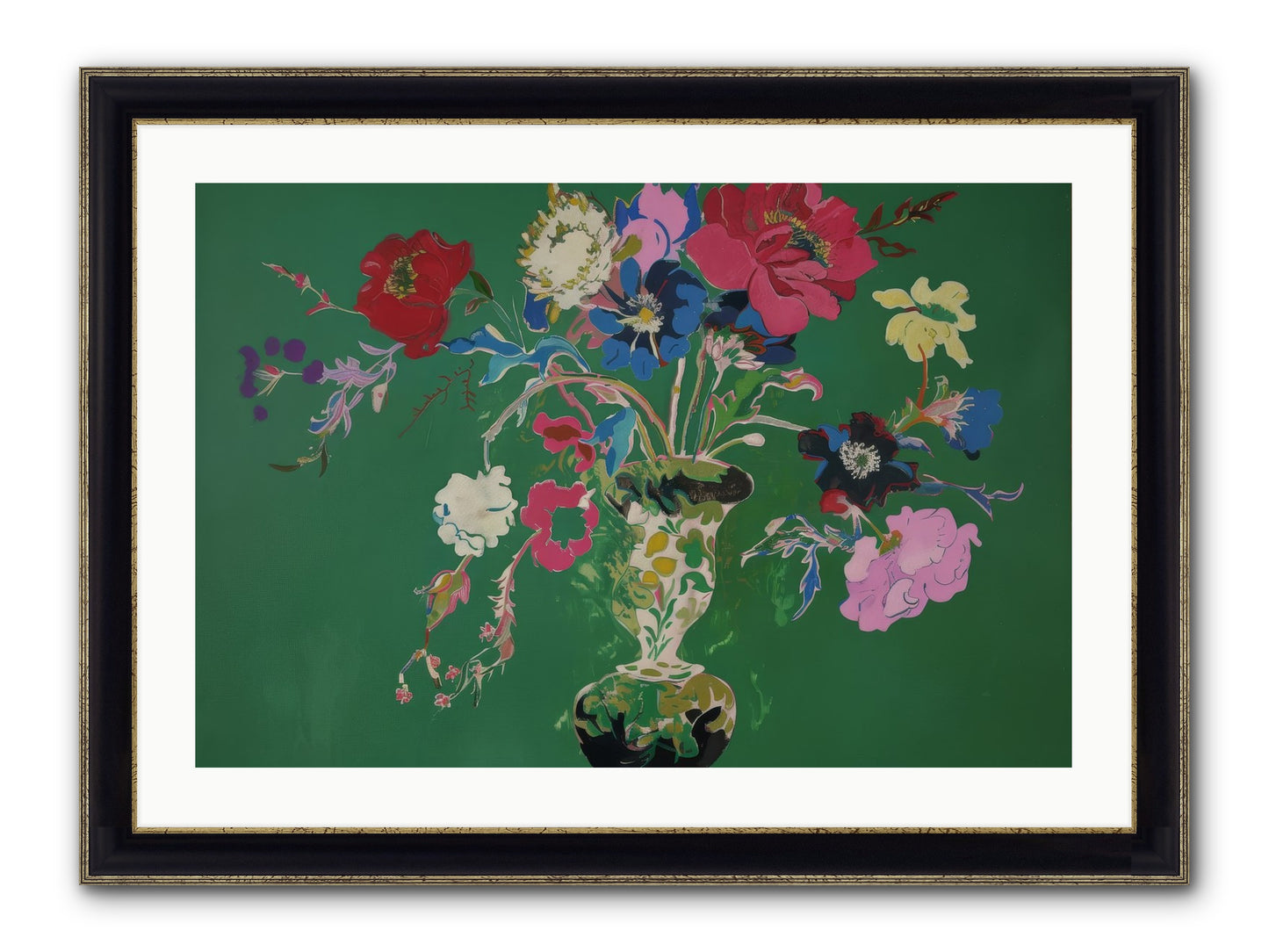 Margate Framed Print - Black & Gold 30x20