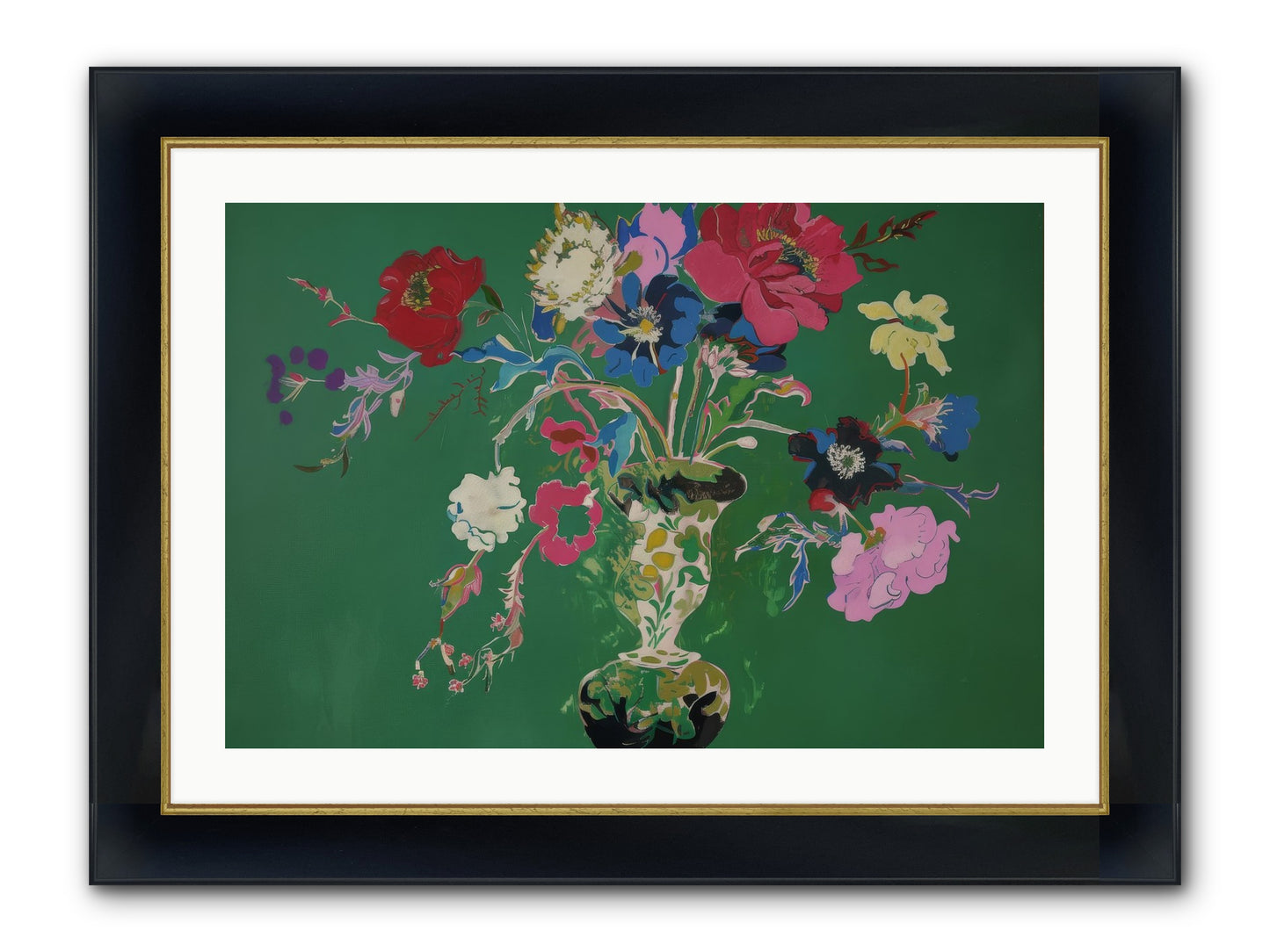 Margate Framed Print - Wide Black w/Gold 30x20