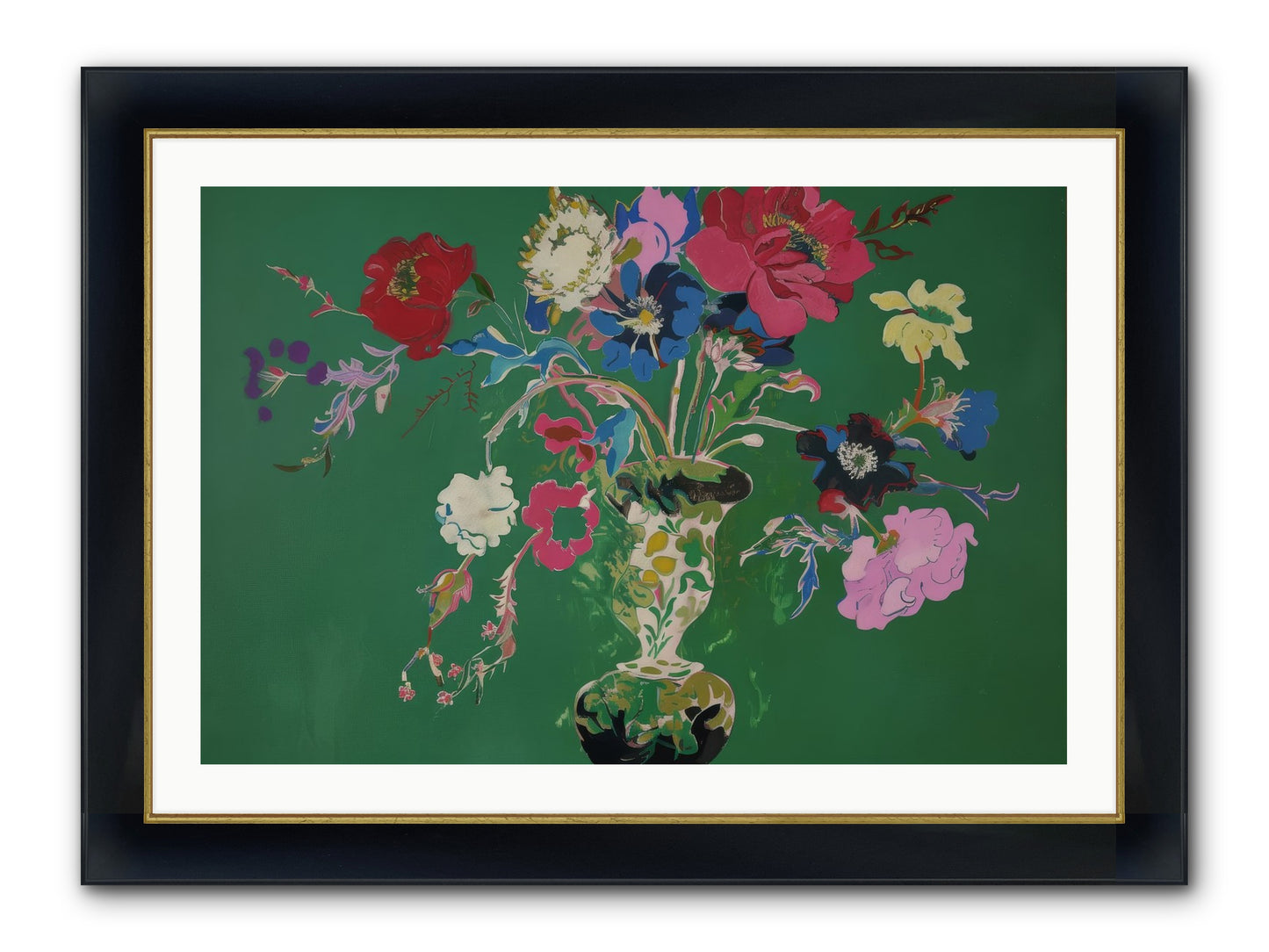 Margate Framed Print - Wide Black w/Gold 36x24