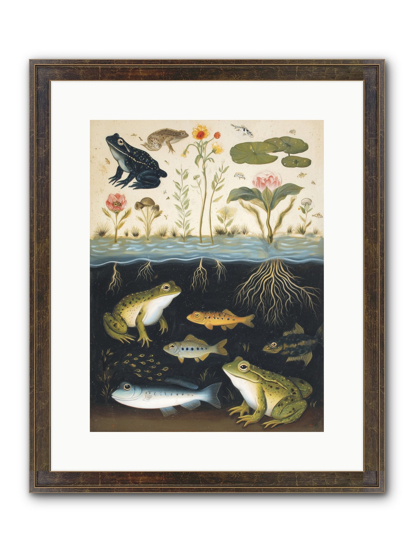 Marine Melodies Framed Print - Slimwoods Black/Gold 12x16