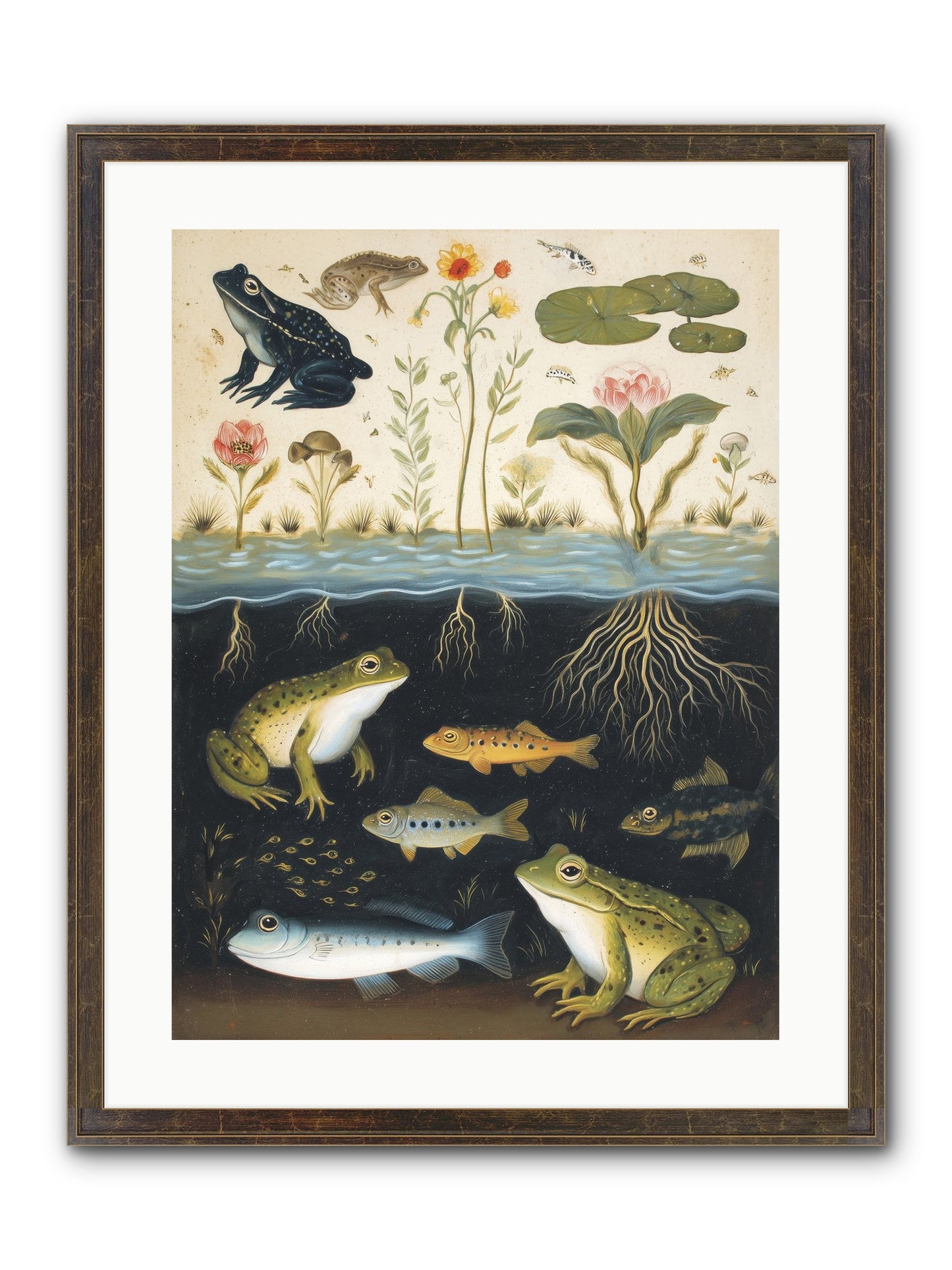 Marine Melodies Framed Print - Slimwoods Black/Gold 18x24