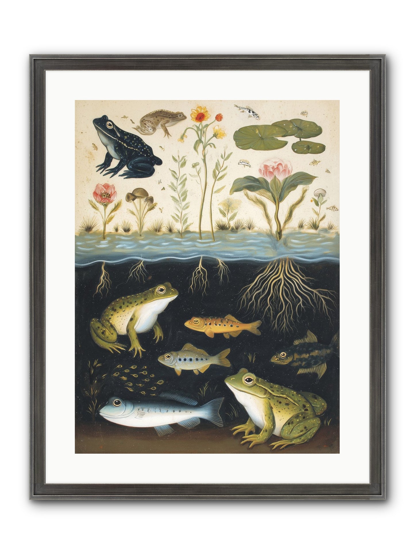 Marine Melodies Framed Print - Slimwoods Black/Silver 18x24