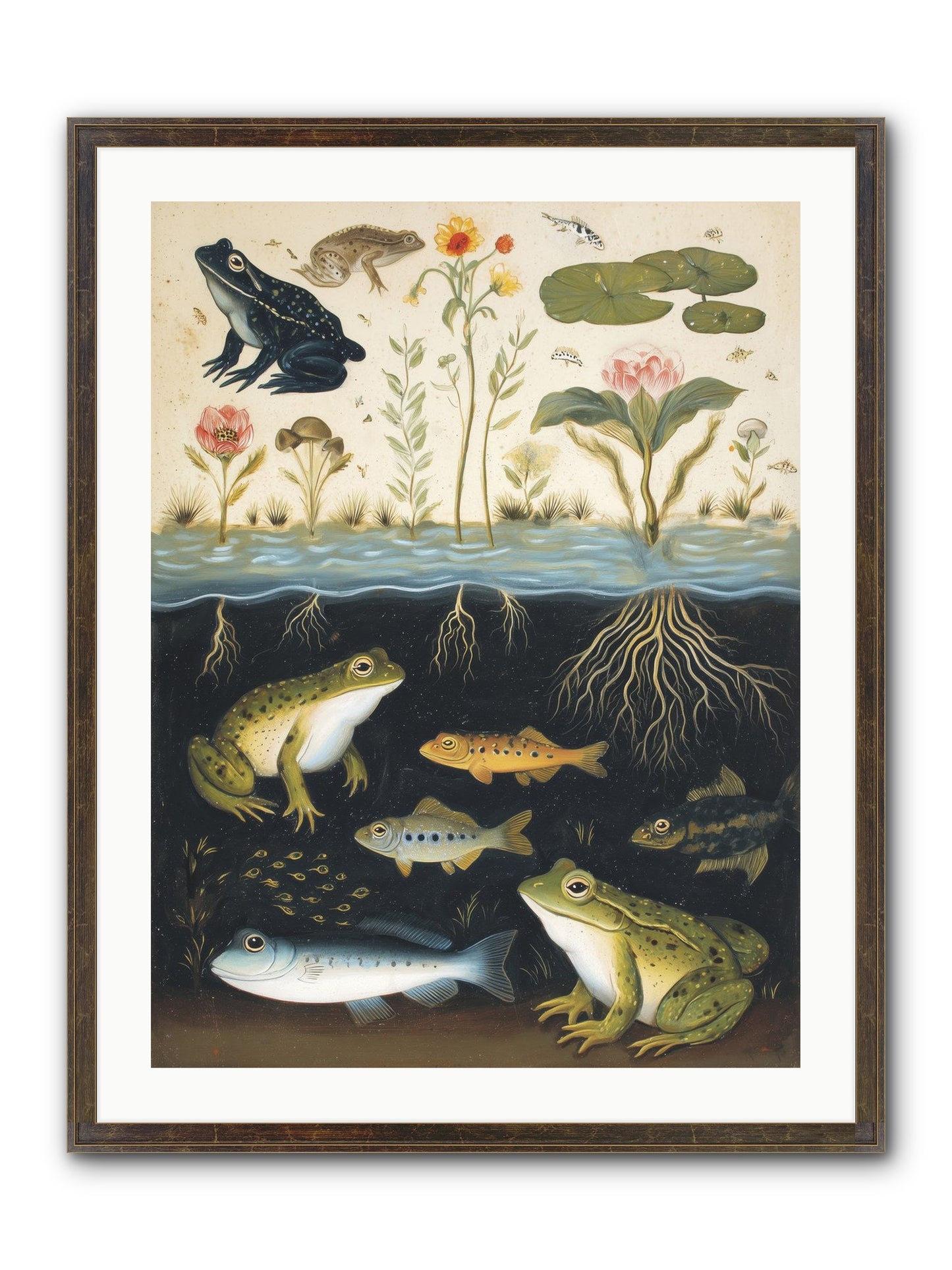 Marine Melodies Framed Print - Slimwoods Black/Gold 24x32