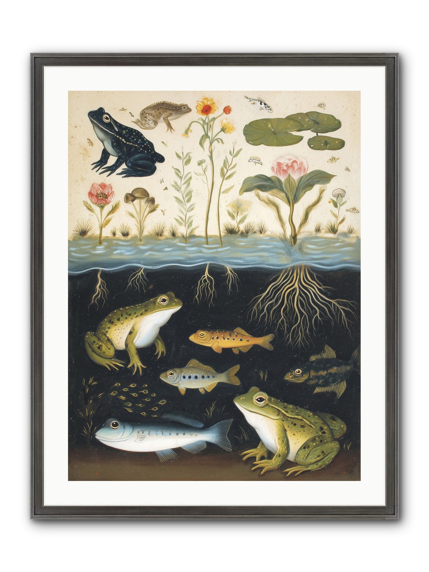 Marine Melodies Framed Print - Slimwoods Black/Silver 24x32