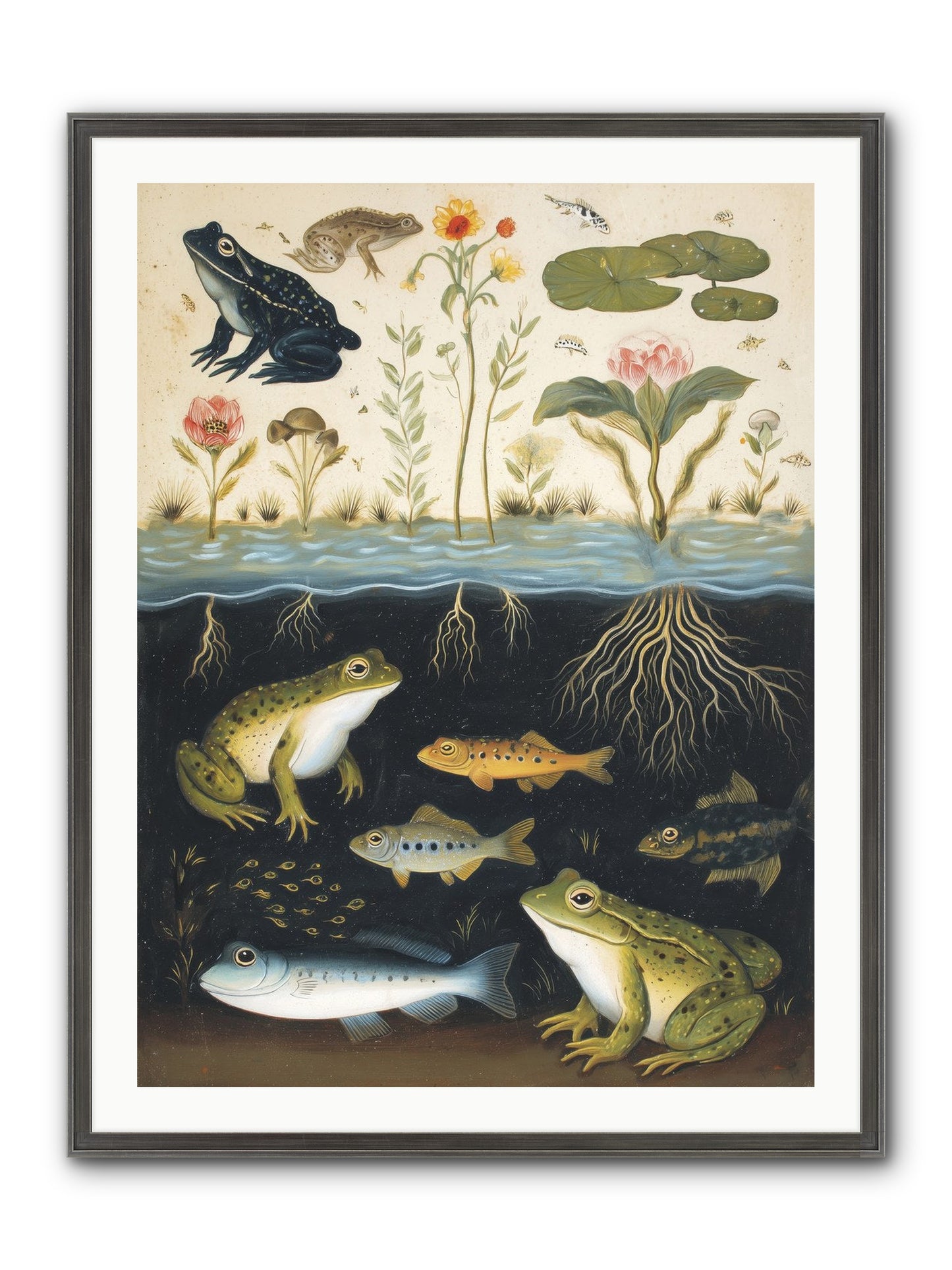 Marine Melodies Framed Print - Slimwoods Black/Silver 30x40