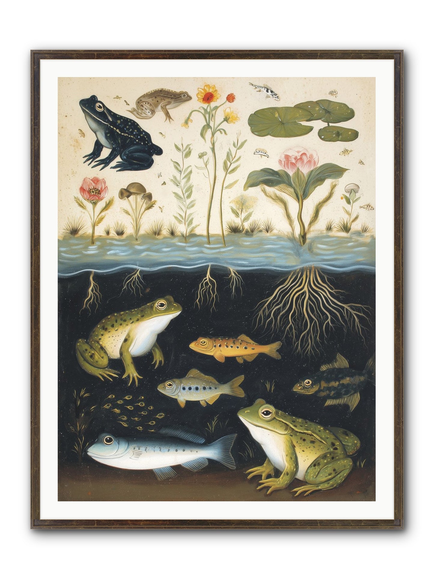 Marine Melodies Framed Print - Slimwoods Black/Gold 36x48