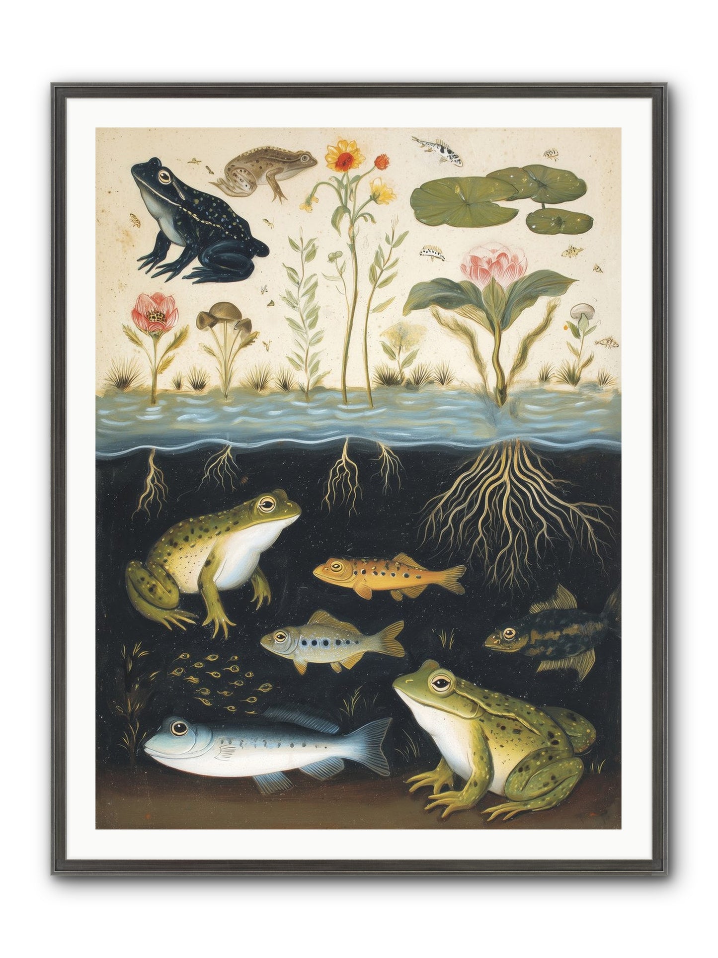 Marine Melodies Framed Print - Slimwoods Black/Silver 36x48