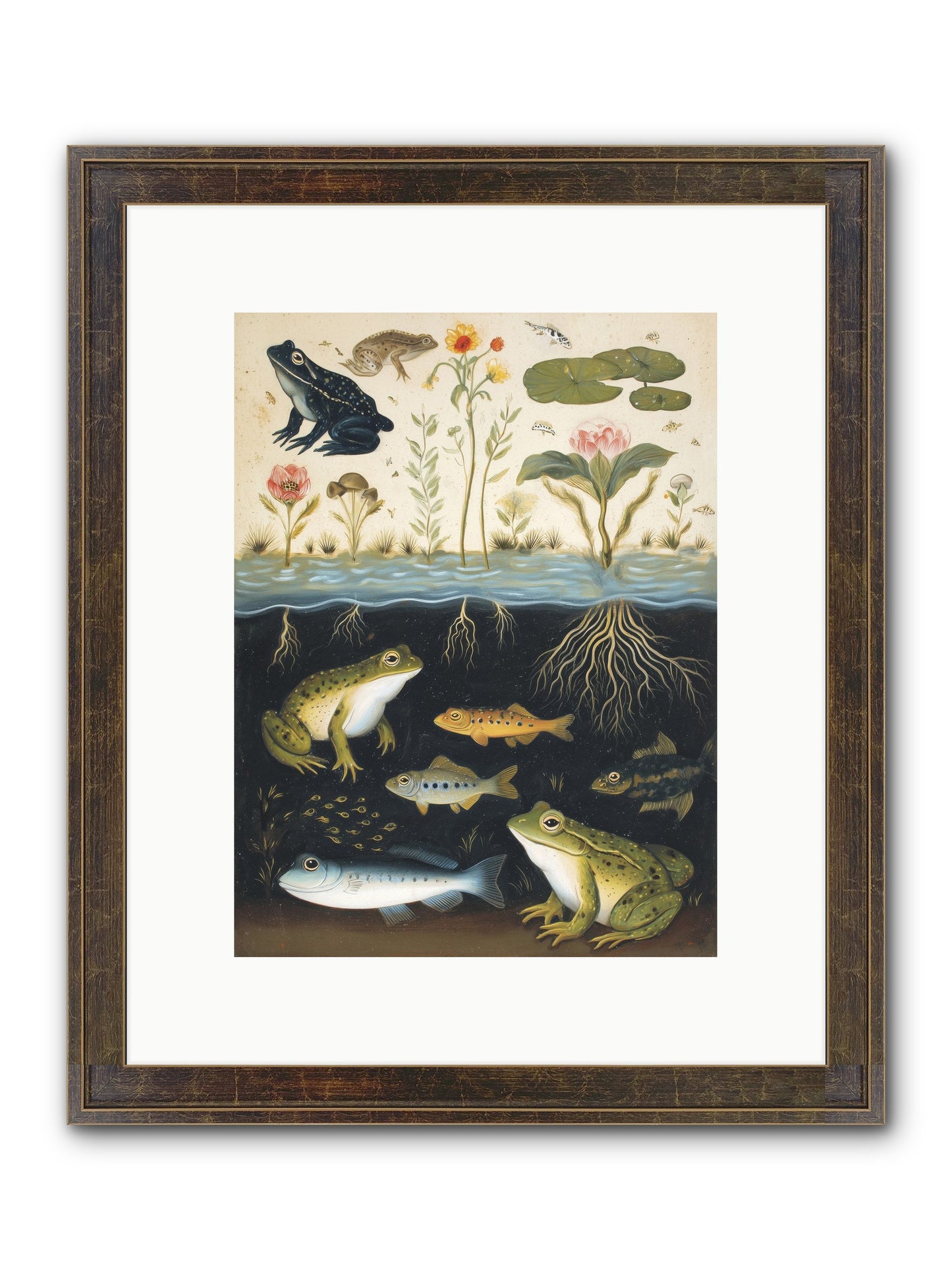 Marine Melodies Framed Print - Slimwoods Black/Gold 9x12