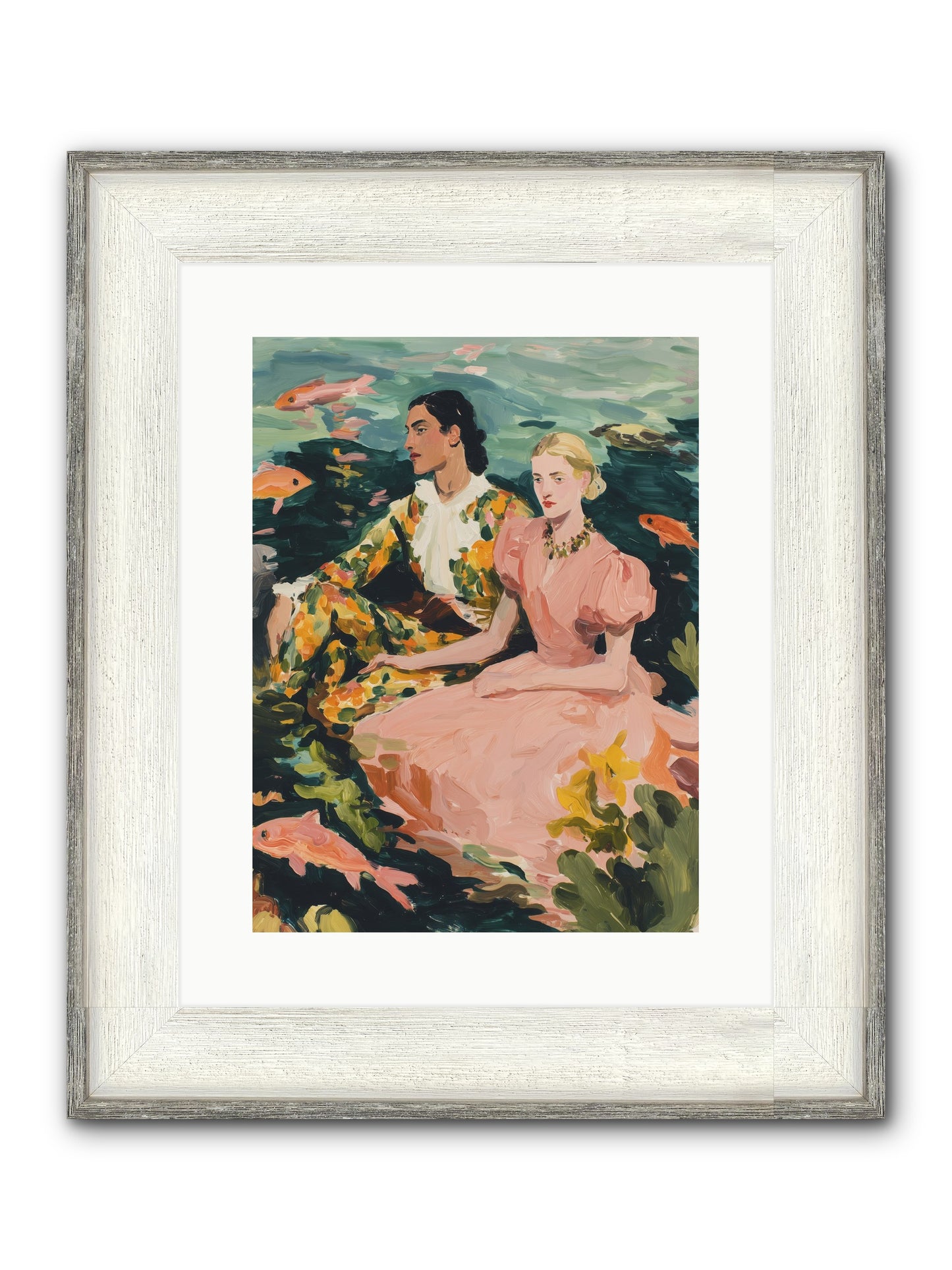 Maritime Affinity Framed Print - Driftwood White 12x16
