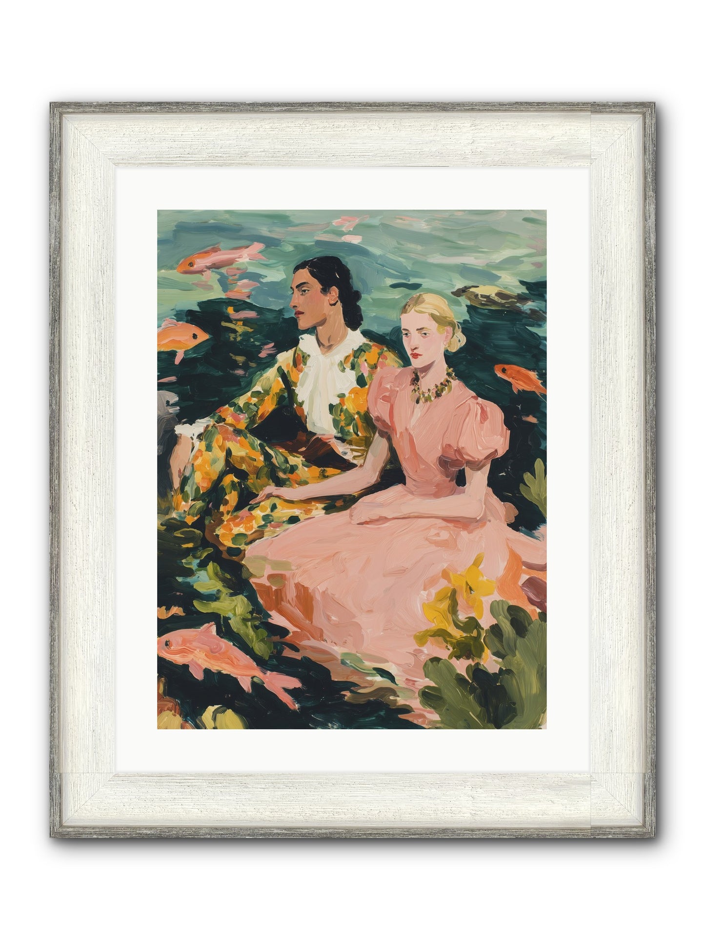 Maritime Affinity Framed Print - Driftwood White 18x24