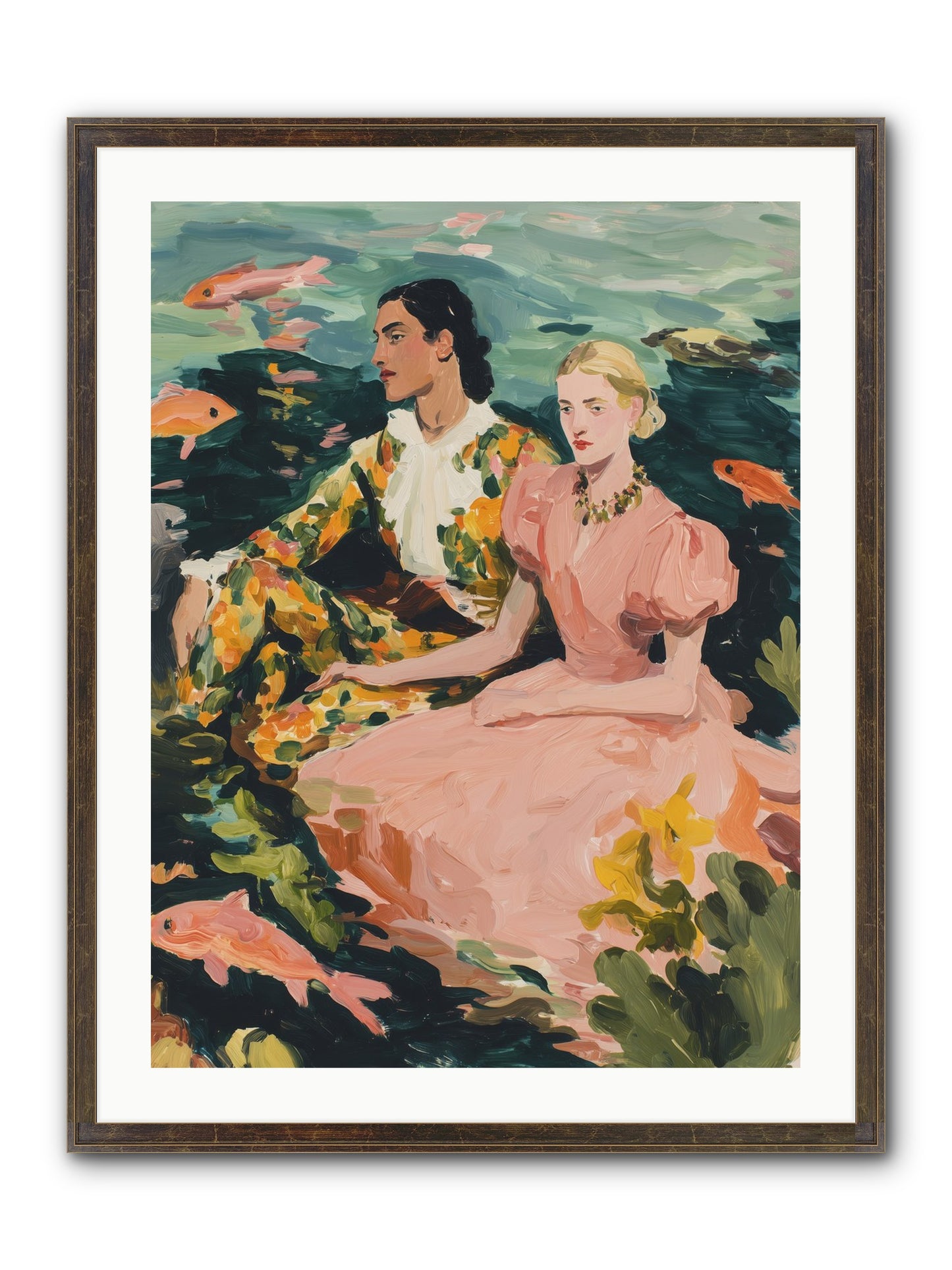 Maritime Affinity Framed Print - Slimwoods Black/Gold 24x32