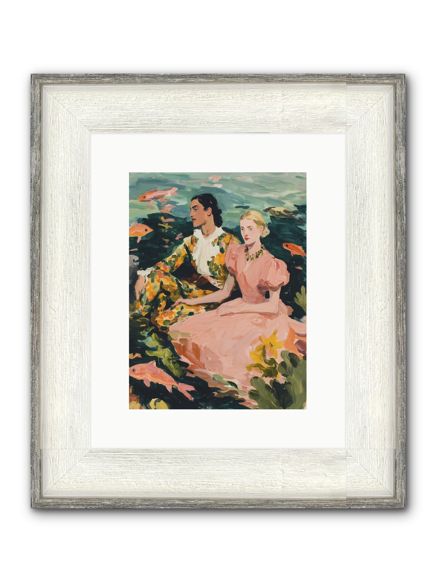 Maritime Affinity Framed Print - Driftwood White 9x12