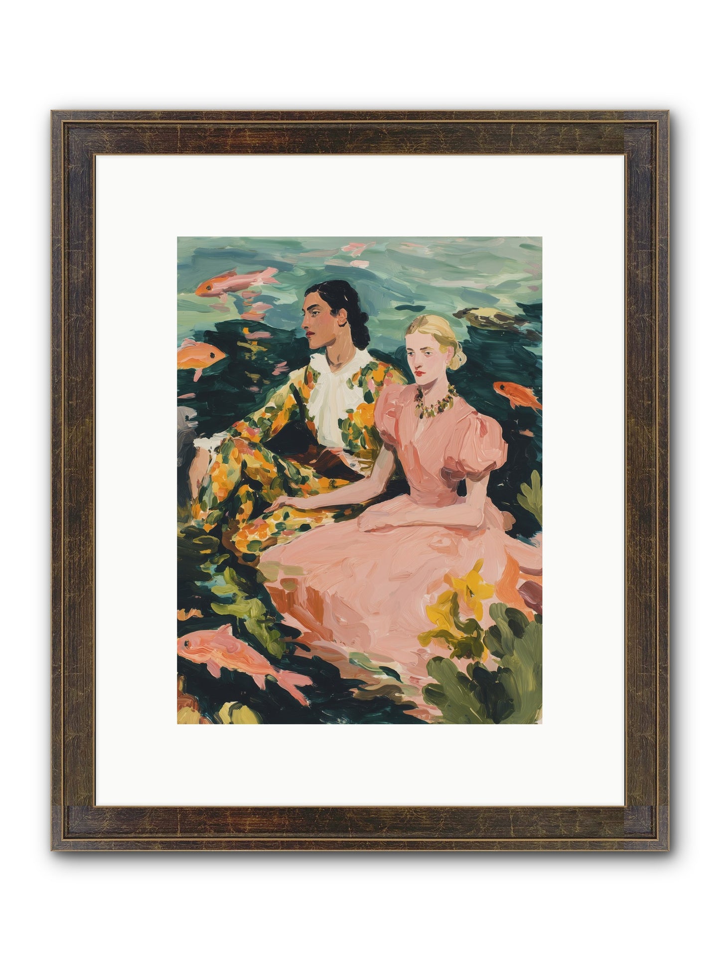 Maritime Affinity Framed Print - Slimwoods Black/Gold 9x12