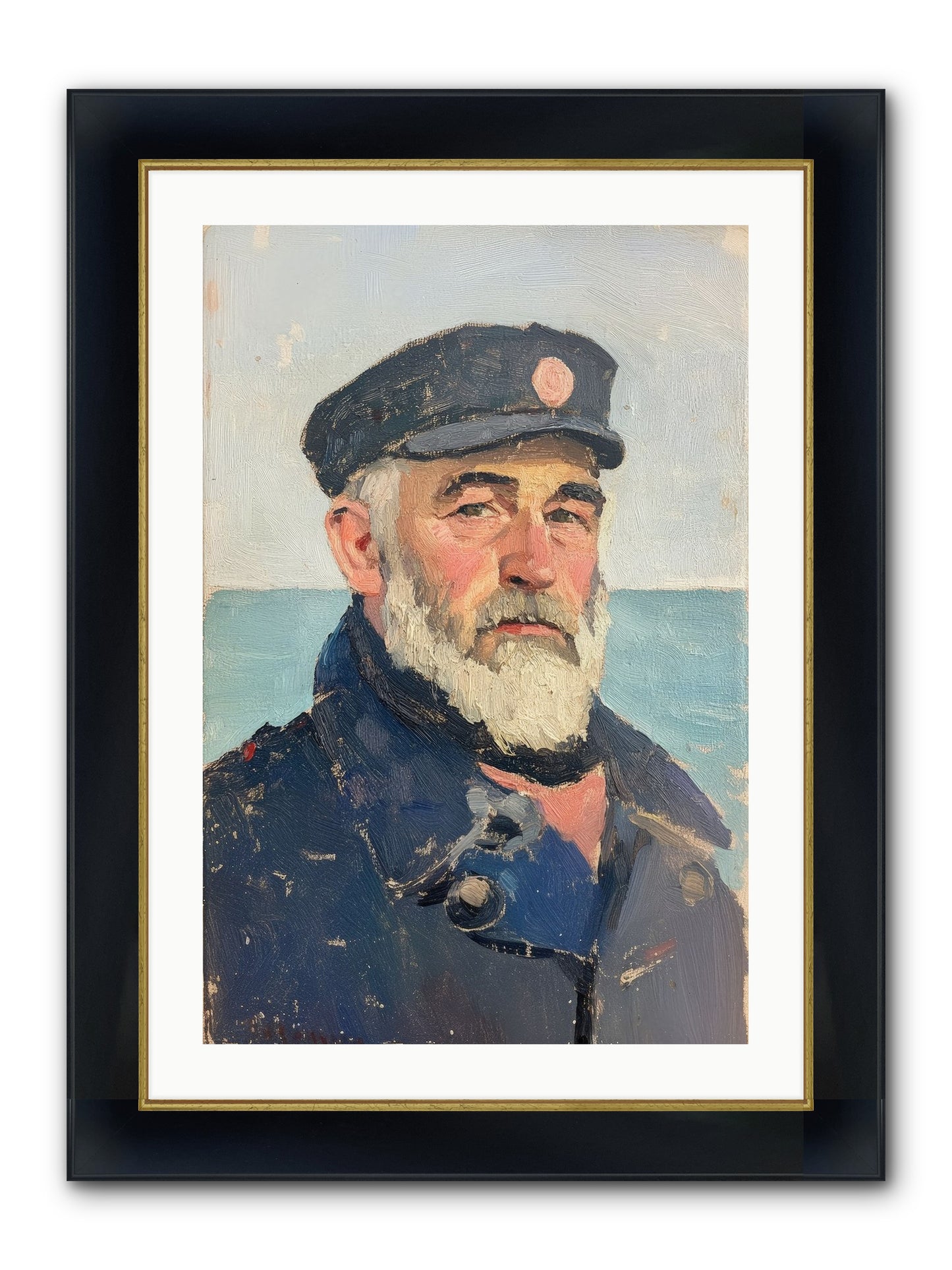 Maritime Legacy Framed Print - Wide Black w/Gold 20x30