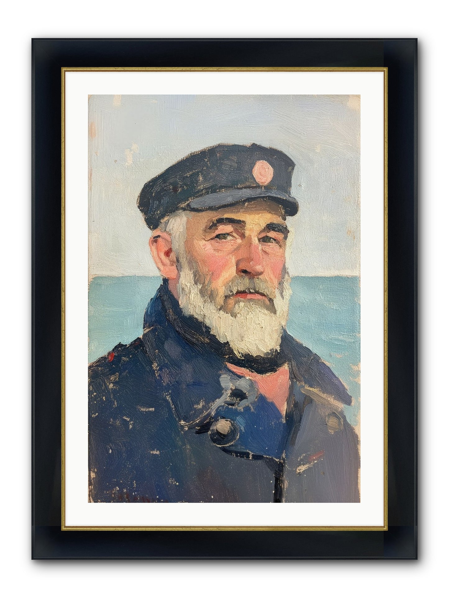 Maritime Legacy Framed Print - Wide Black w/Gold 24x36
