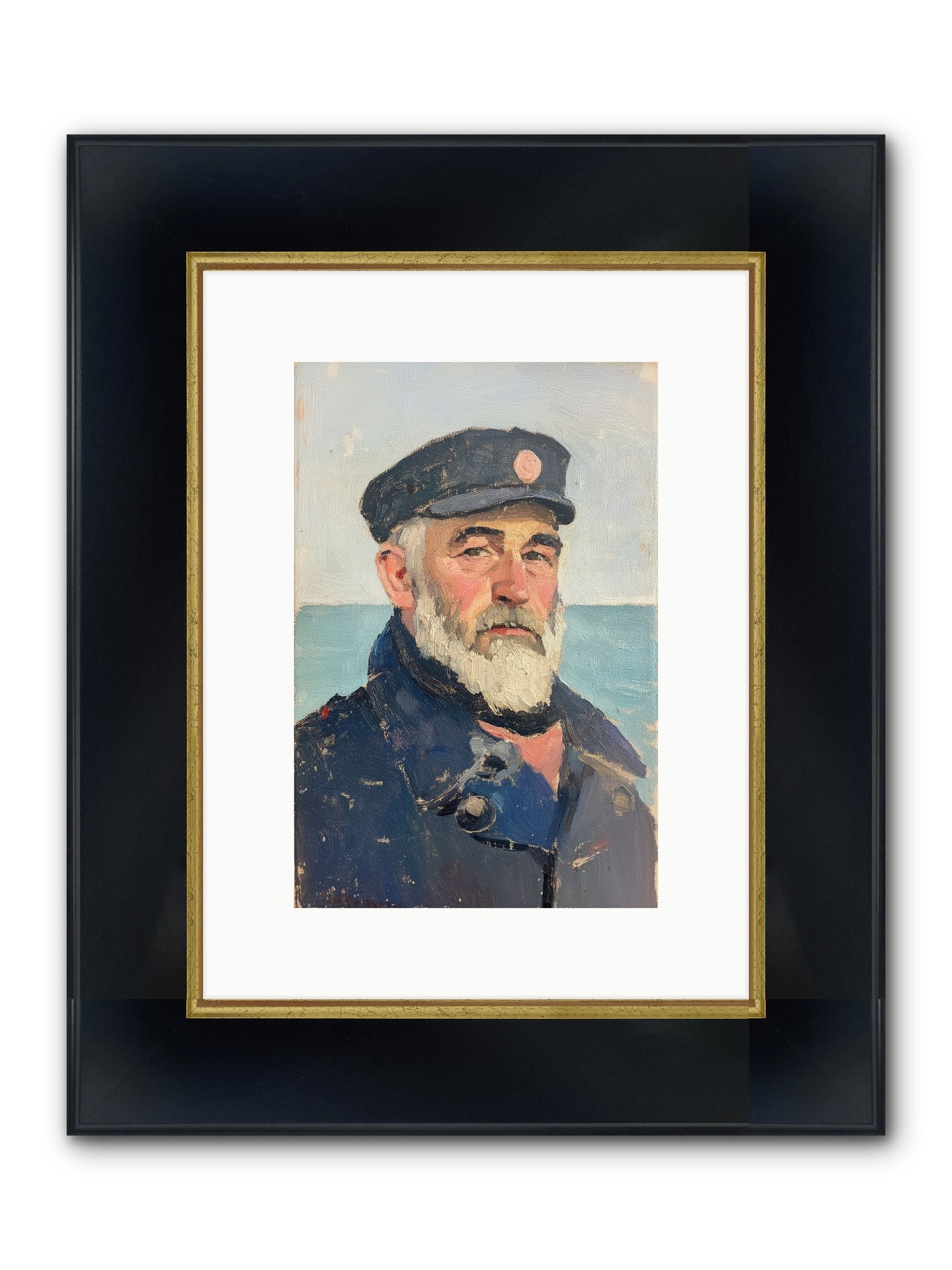 Maritime Legacy Framed Print - Wide Black w/Gold 8x12