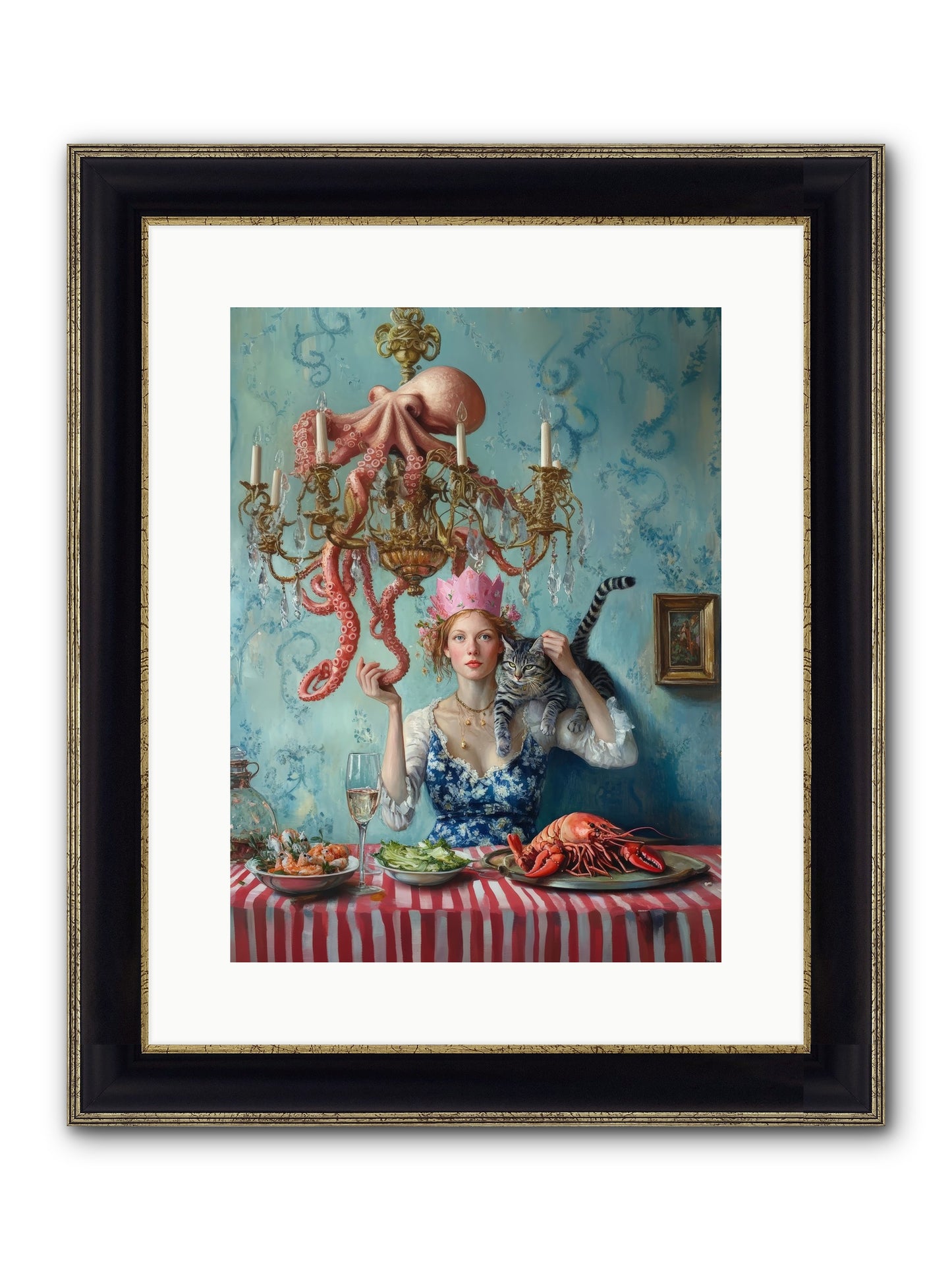 Maritime Manners & Merriment Framed Print - Black & Gold 12x16
