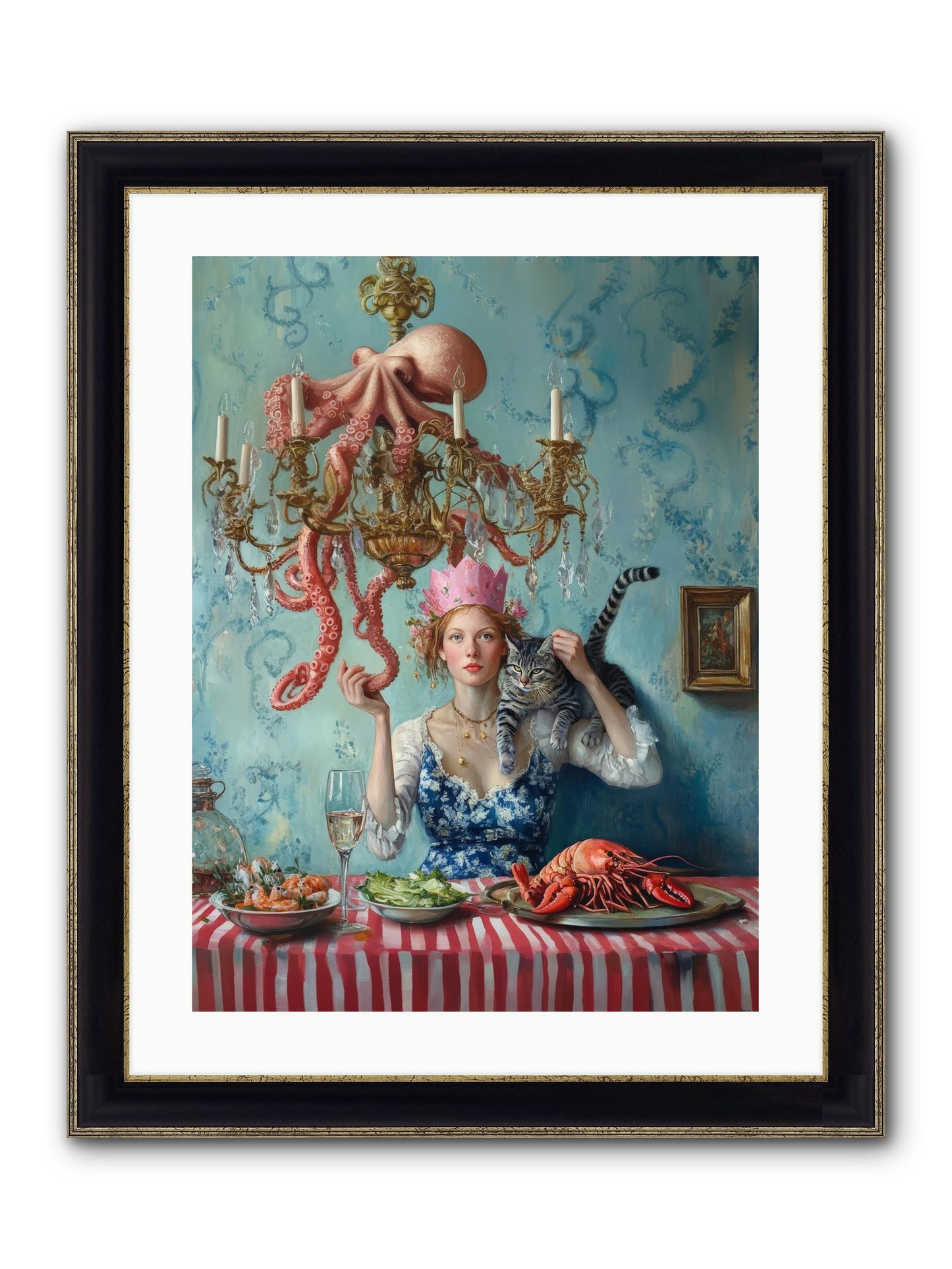 Maritime Manners & Merriment Framed Print - Black & Gold 18x24