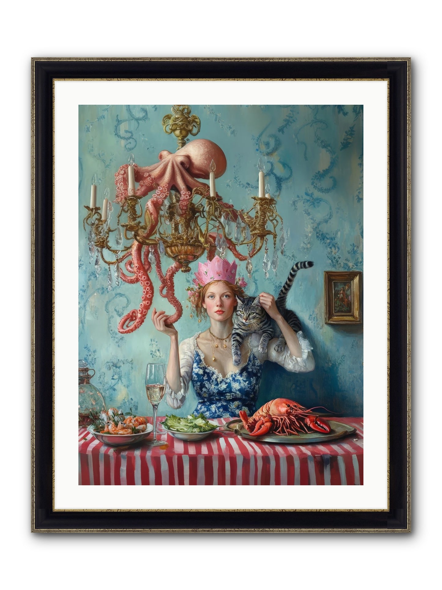 Maritime Manners & Merriment Framed Print - Black & Gold 24x32
