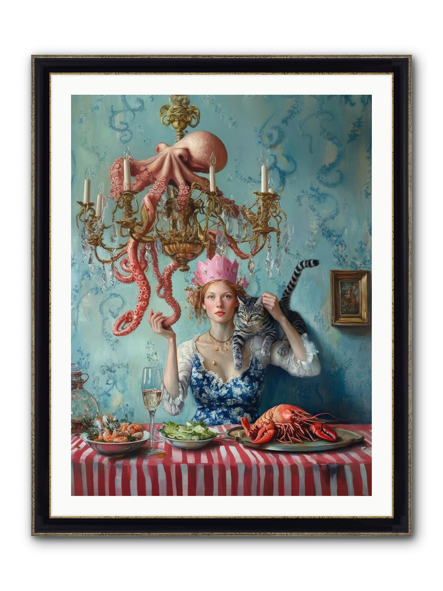 Maritime Manners & Merriment Framed Print - Black & Gold 30x40