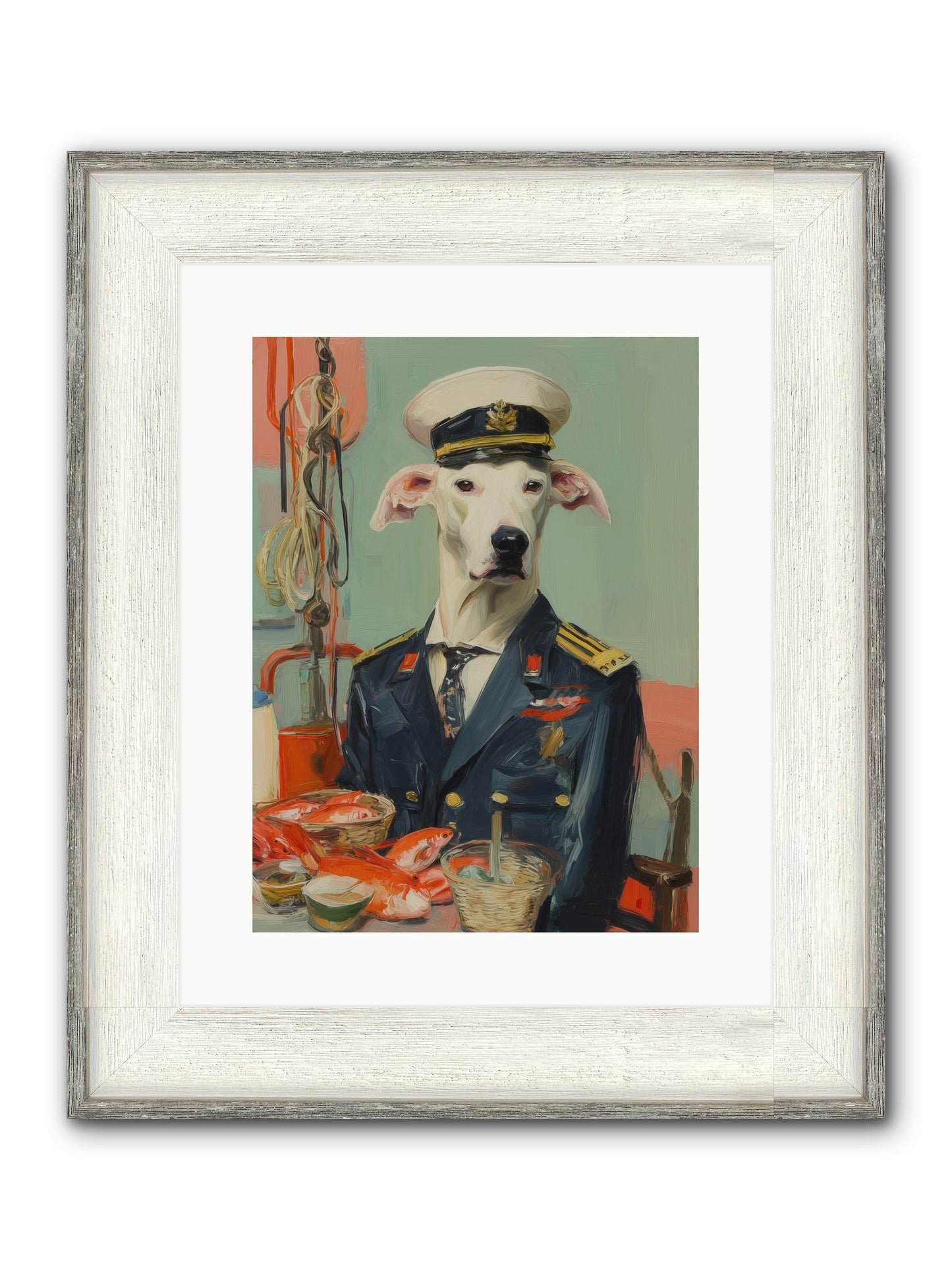 Maritime Mate Framed Print - Driftwood White 12x16