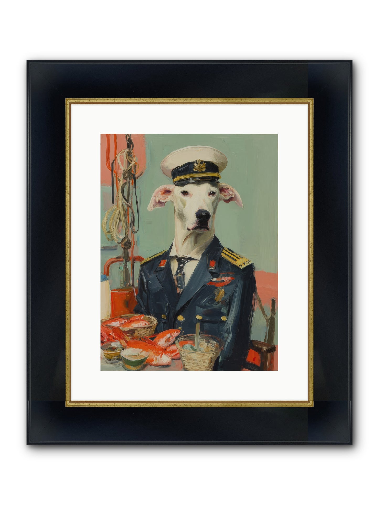 Maritime Mate Framed Print - Wide Black w/Gold 12x16